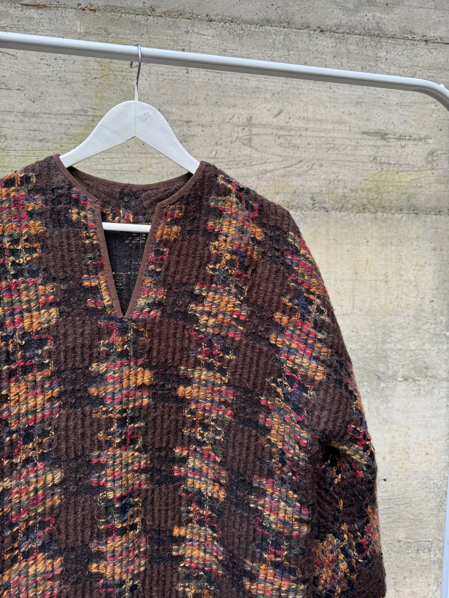 Maxi abito midi a tunica sartoriale in lana