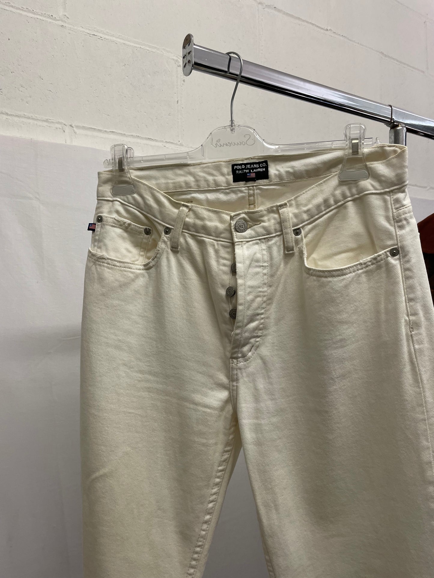 Jeans baggy bianco Polo Ralph Lauren 100% cotone