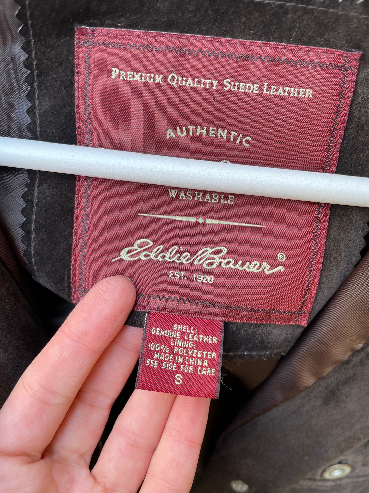 Giacca suede marrone