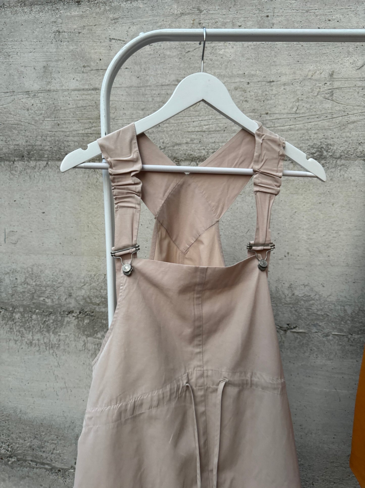 Salopette gonna midi in cotone sabbia taglia 44it