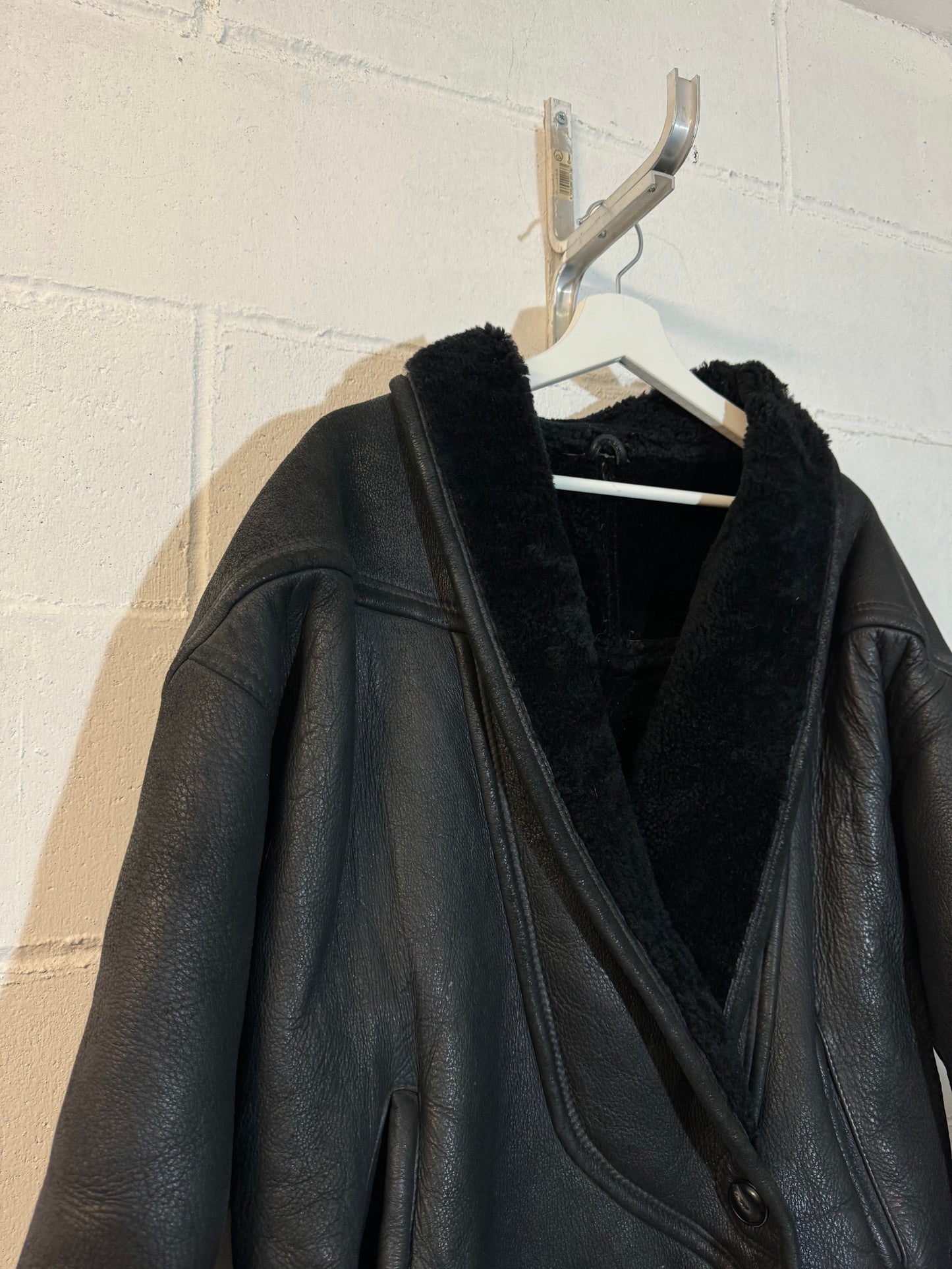 Montone Shearling cropped 80s, rara taglia 44it donna