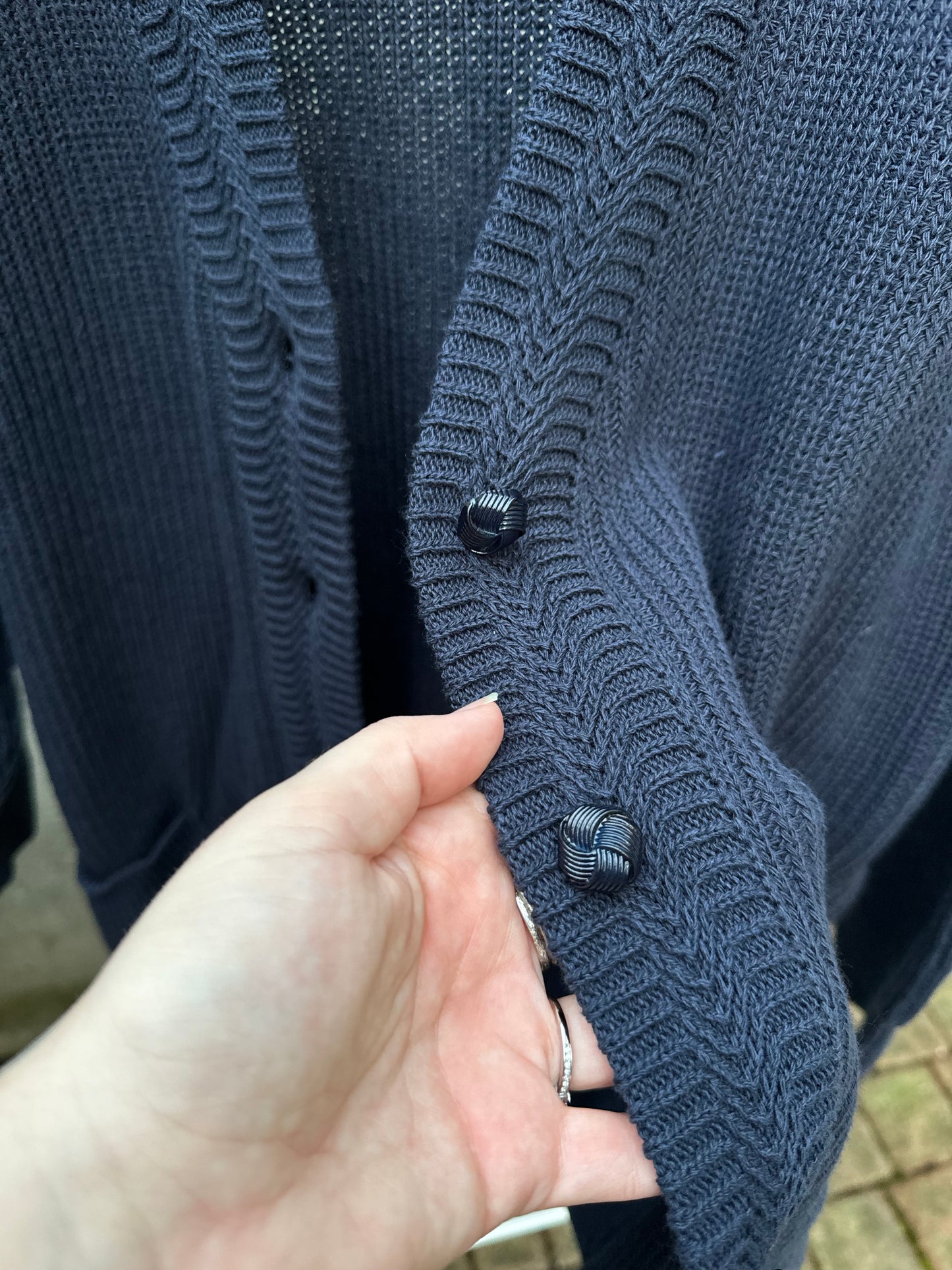 Cardigan donna tricot blu notte