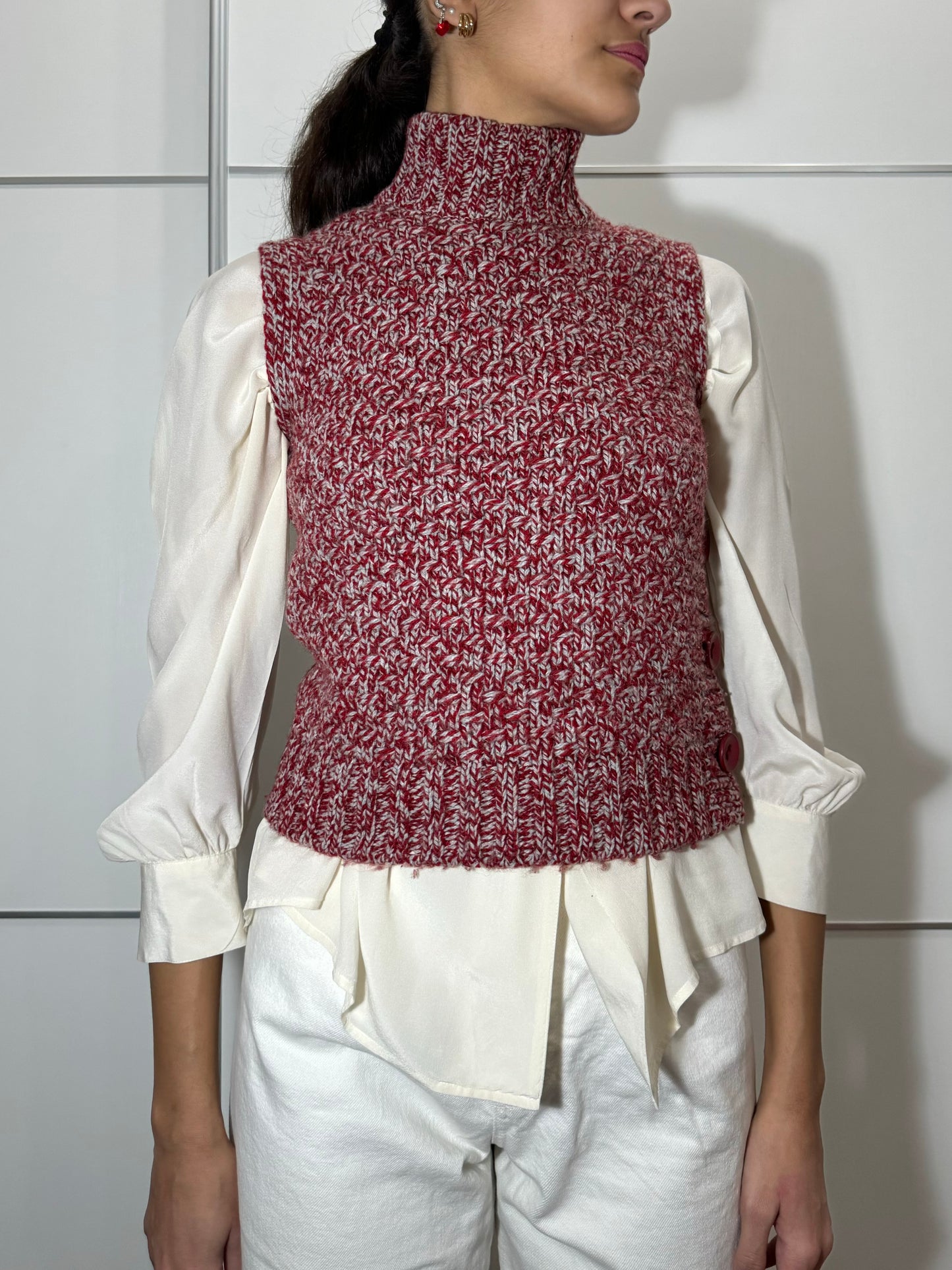 Gilet Max&Co a collo alto con bottoni laterali, in misto lana