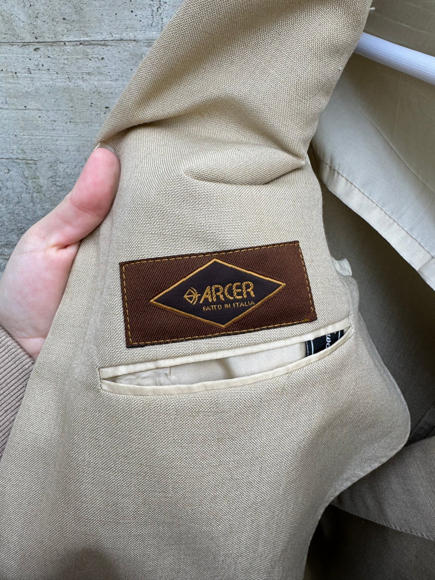 Blazer sartoriale doppiopetto crema