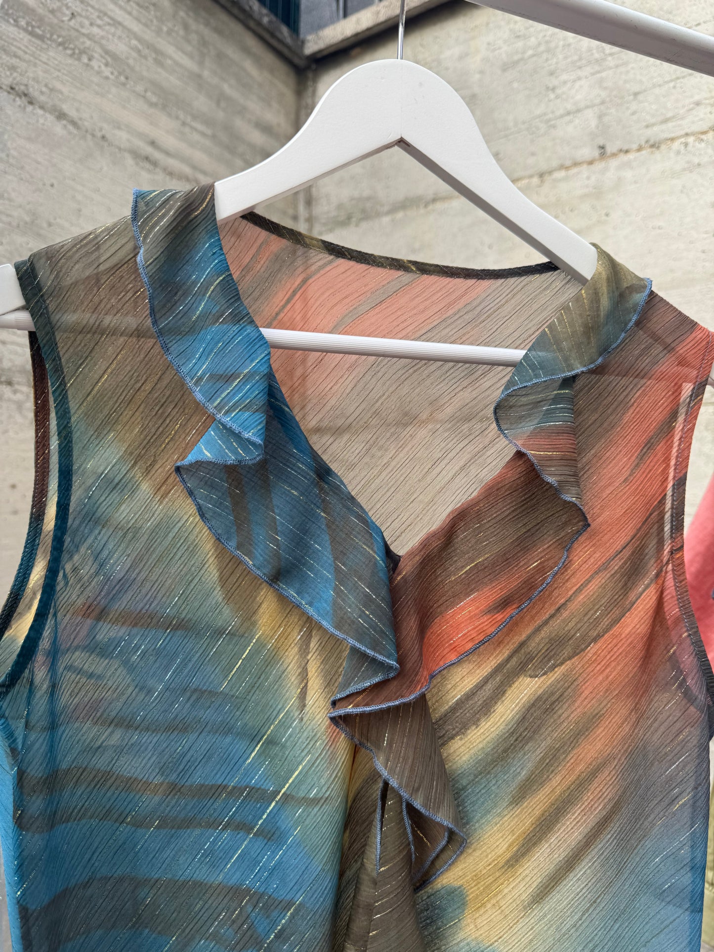 Top Y2K in crepe di viscosa