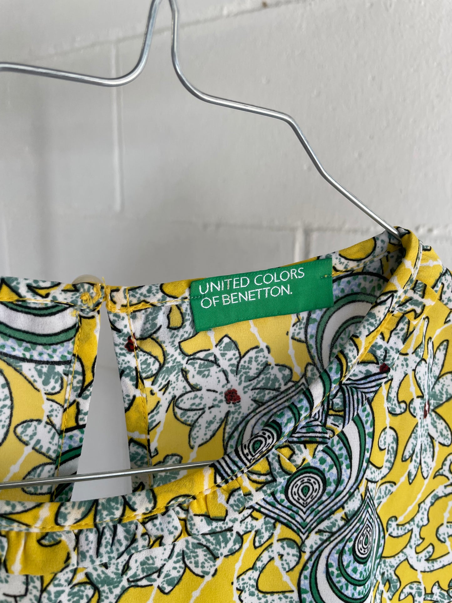 Top fantasia Benetton anni 90 in viscosa - taglia S/M