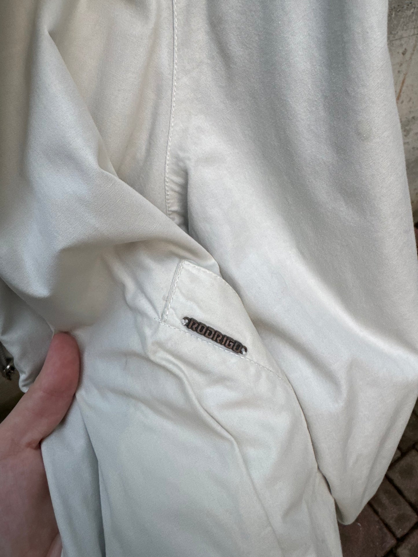 Bomber reversibile ghiaccio in 100% cotone, lato interno tartan sui toni del turchese