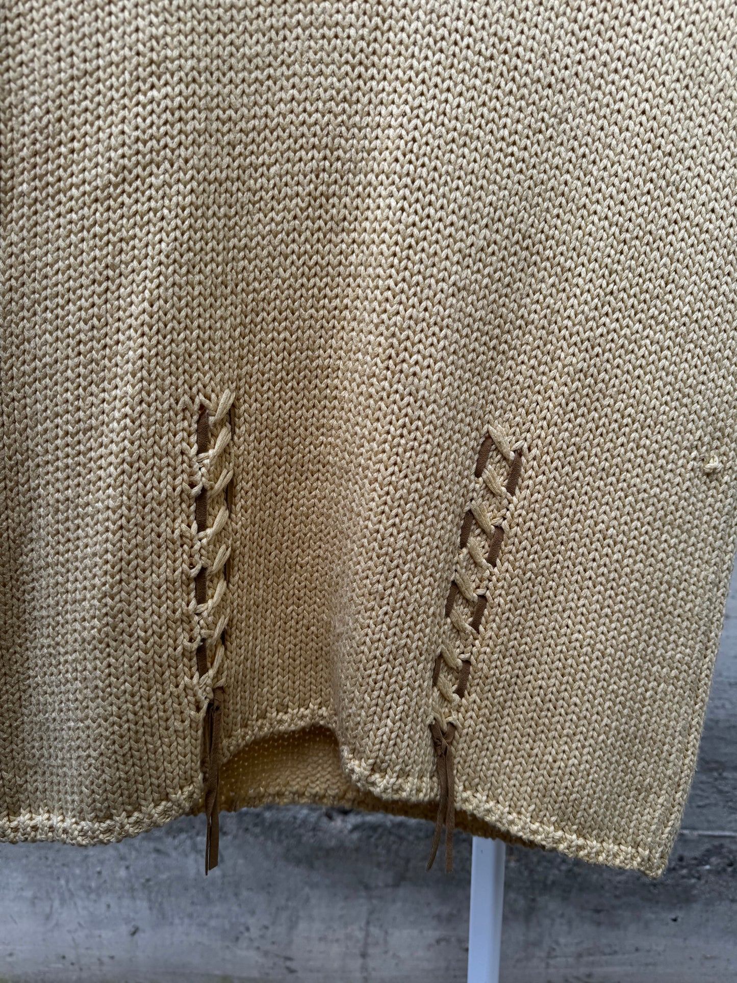 Maglioncino crochet a manica corta in cotone