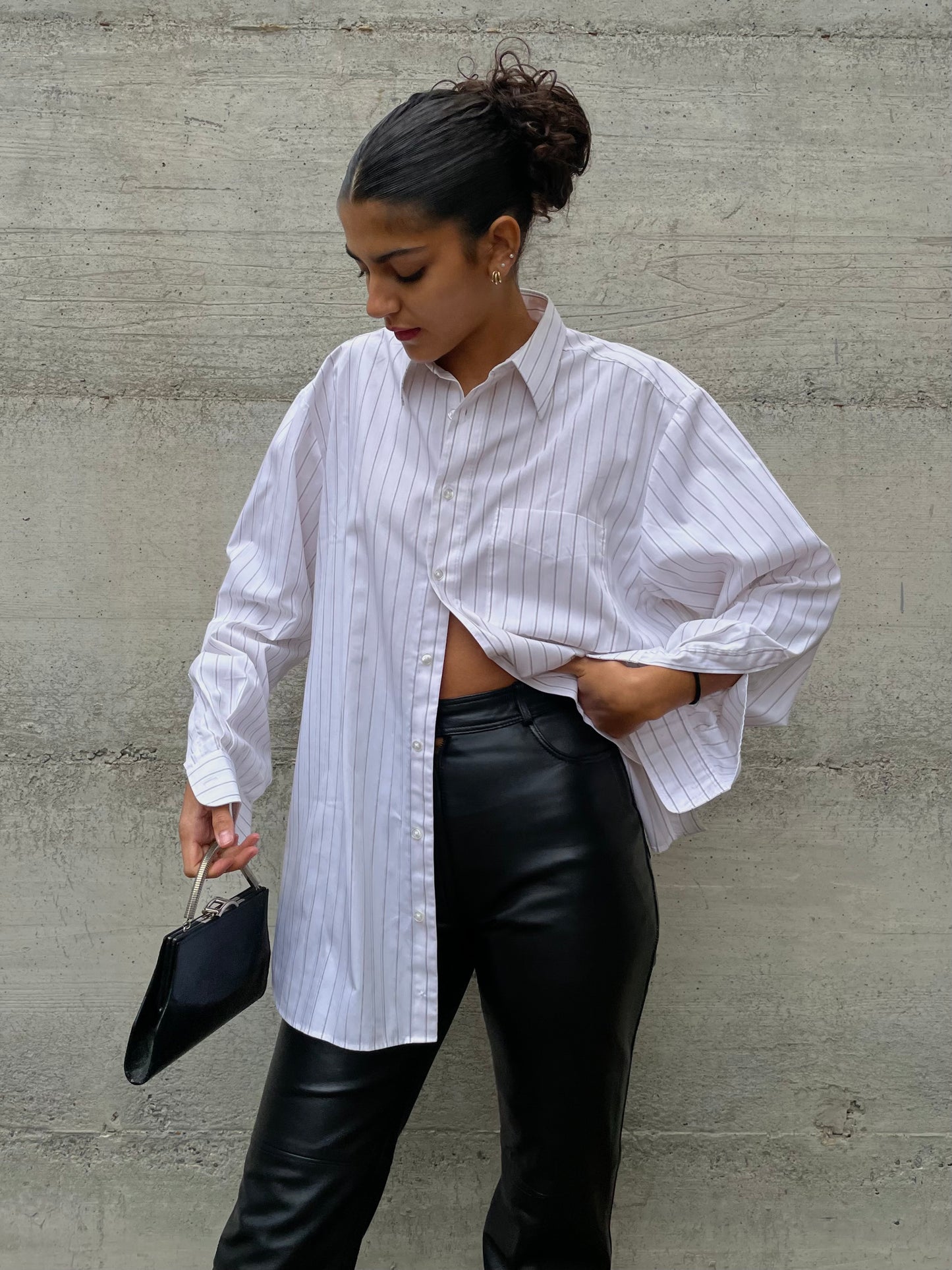 Camicia oversize striped 100% cotone