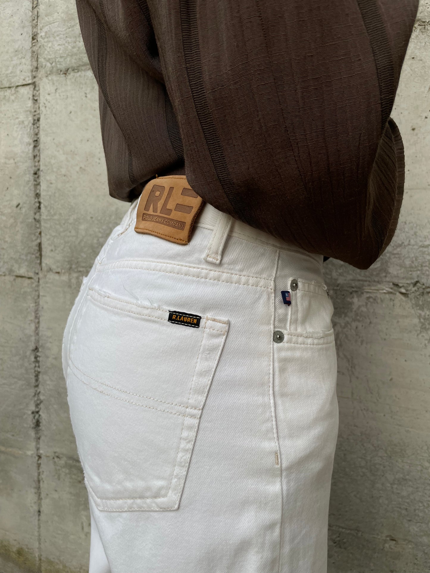 Jeans baggy bianco Polo Ralph Lauren 100% cotone