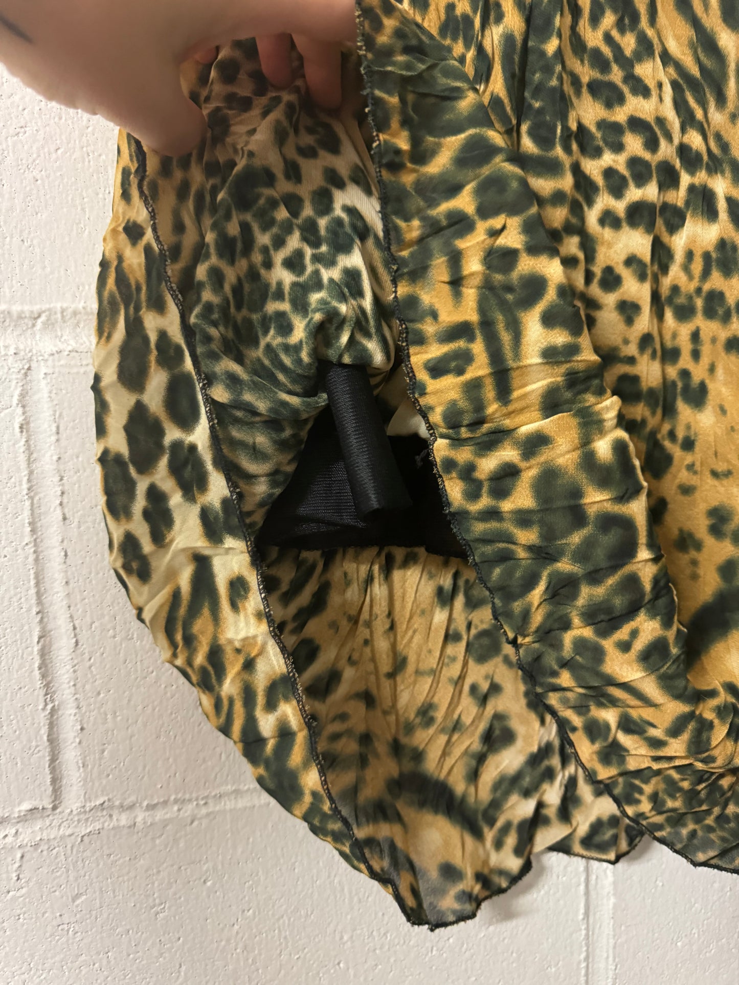 Gonna Y2K leo in crepe di viscosa