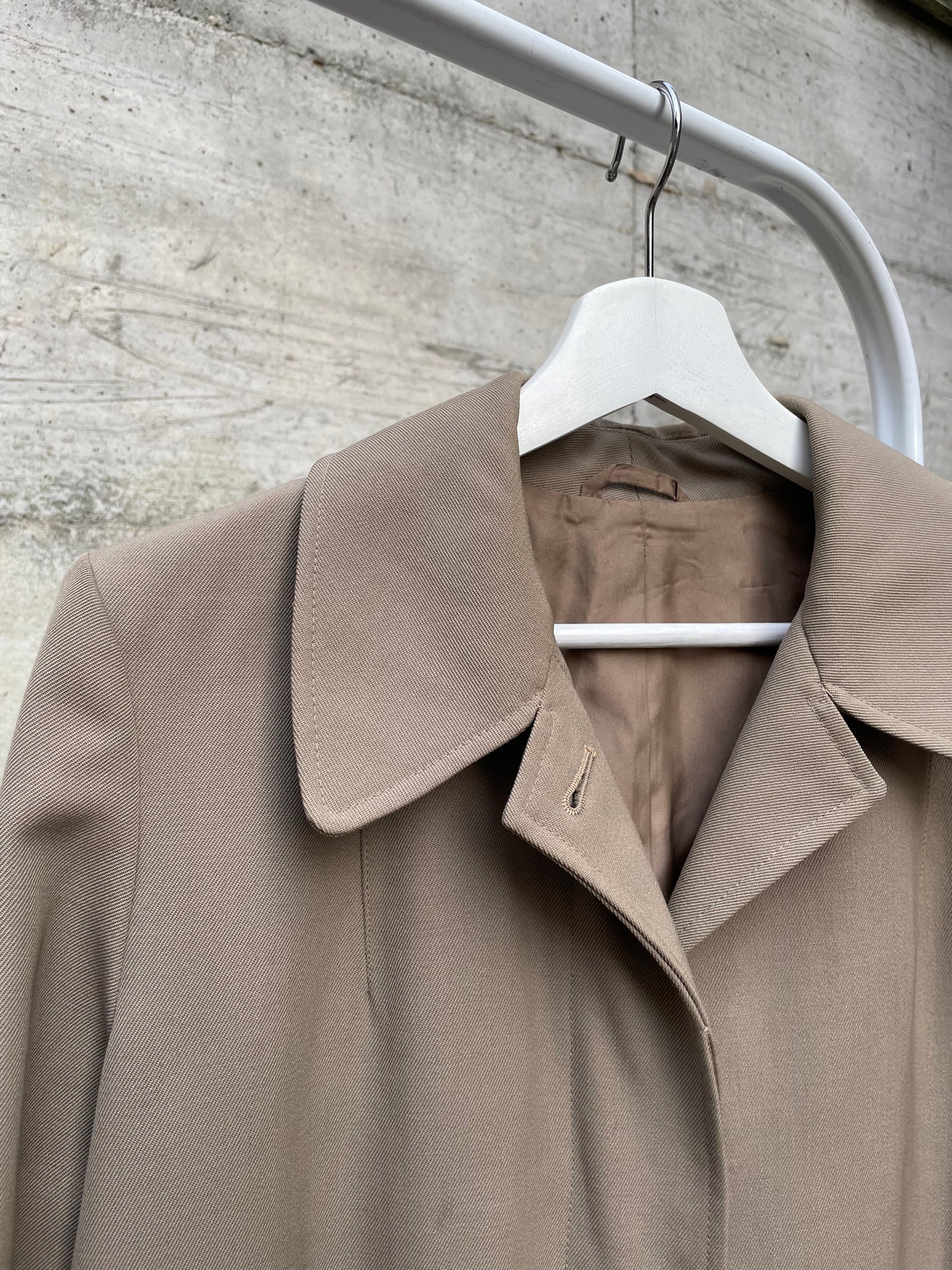 Soprabito sartoriale sabbia foderato misto lana