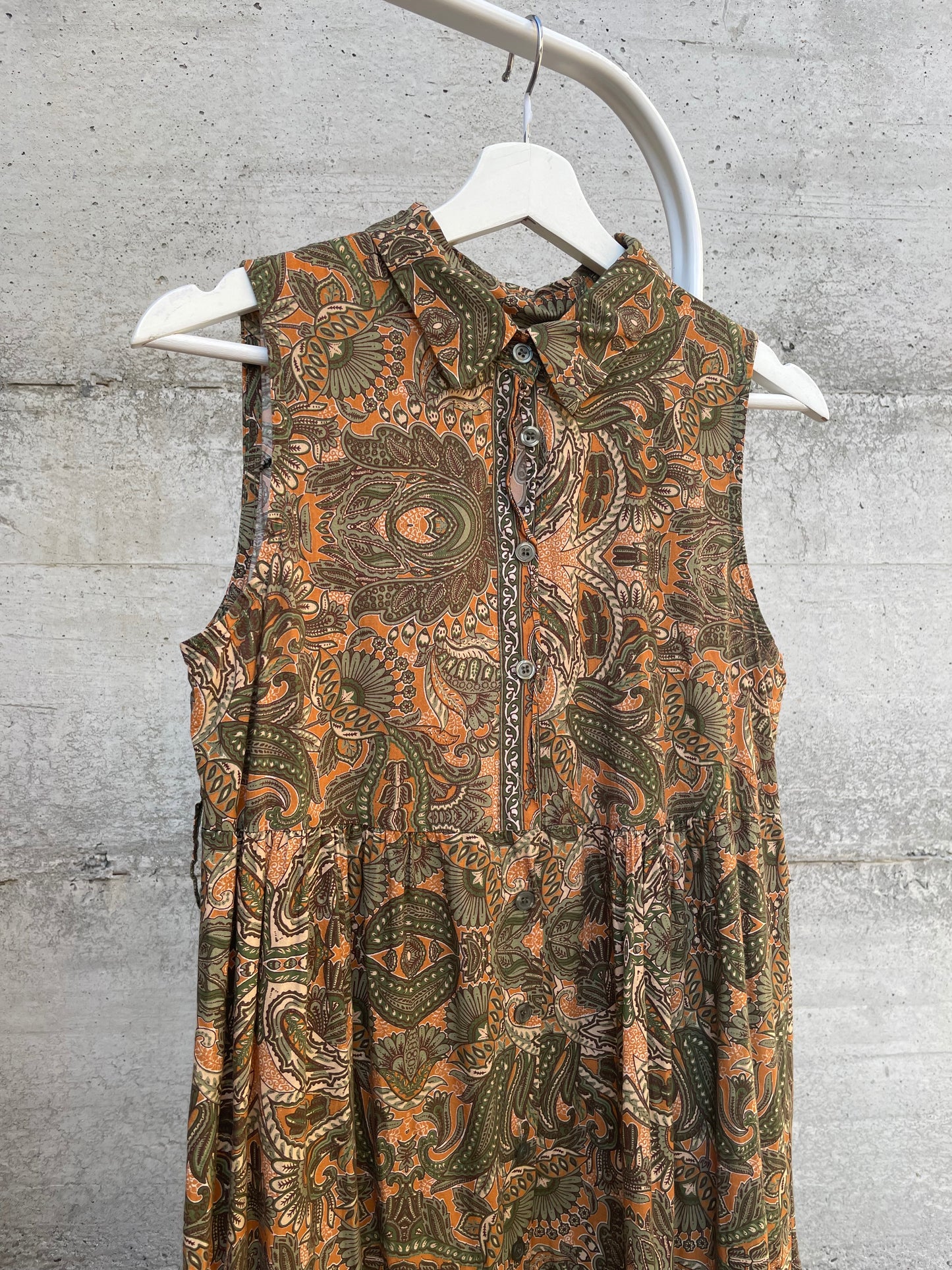 Abito chemisier lungo smanicato 100% cotone - taglia unica