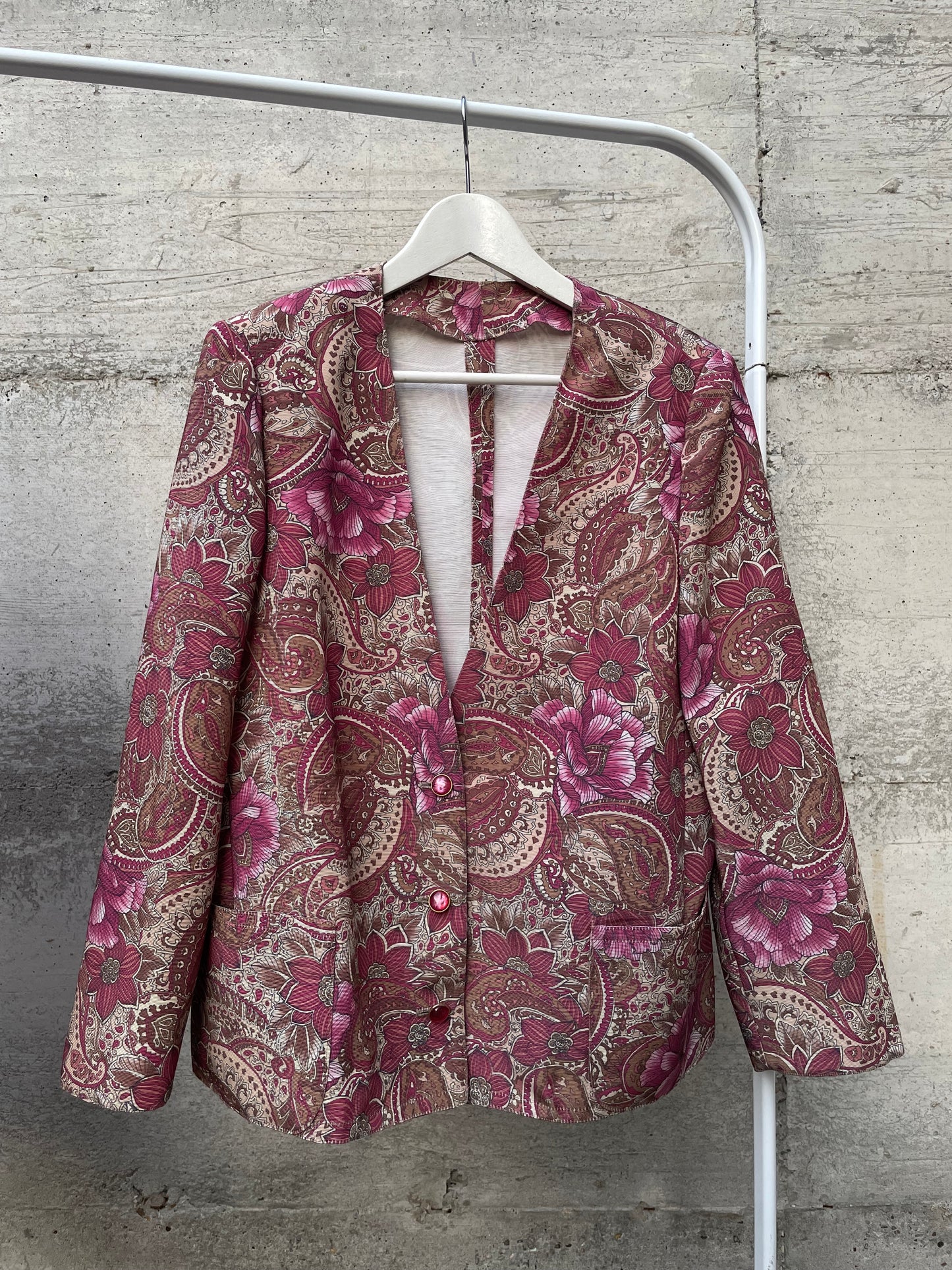 Blazer sartoriale in misto cotone fantasia - taglia M