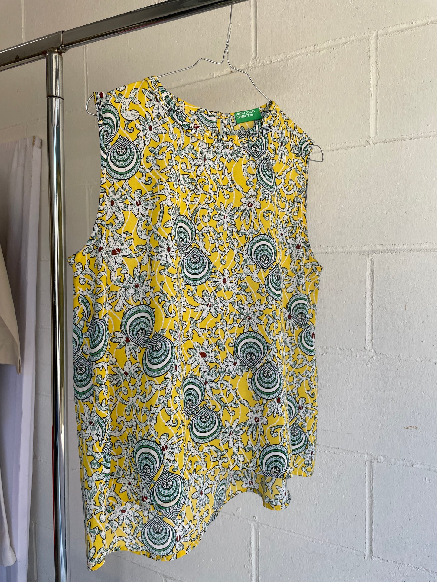 Top fantasia Benetton anni 90 in viscosa - taglia S/M