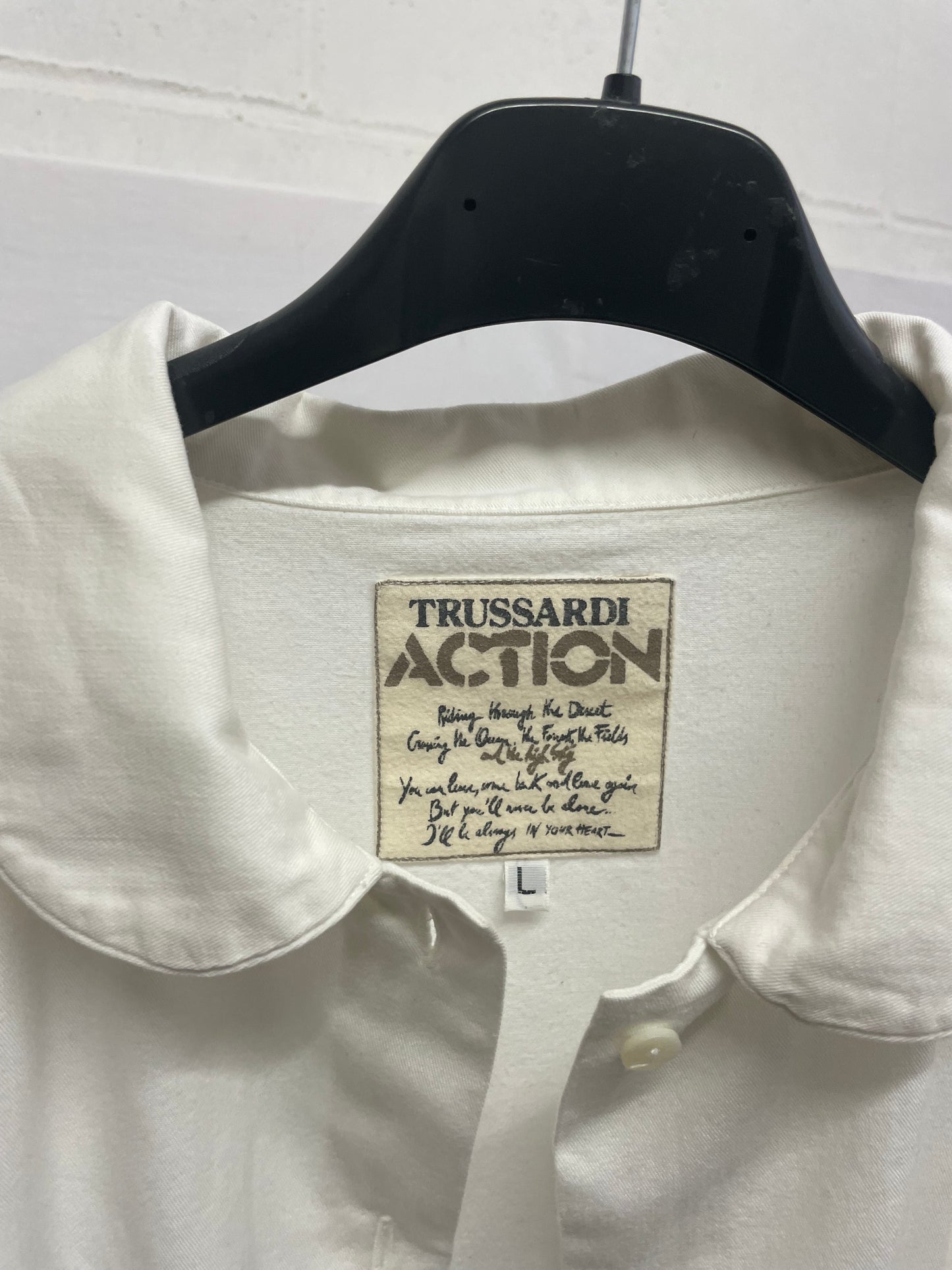 Camicia Trussardi bianca 100% cotone