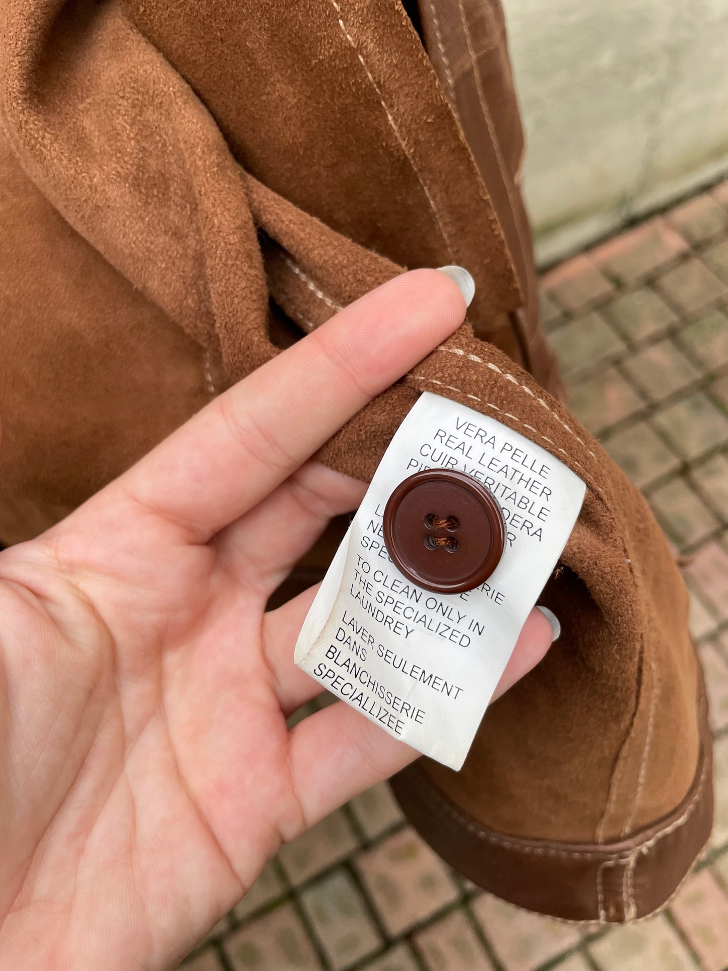 Giacca in nappa leggera marrone - taglia L uomo