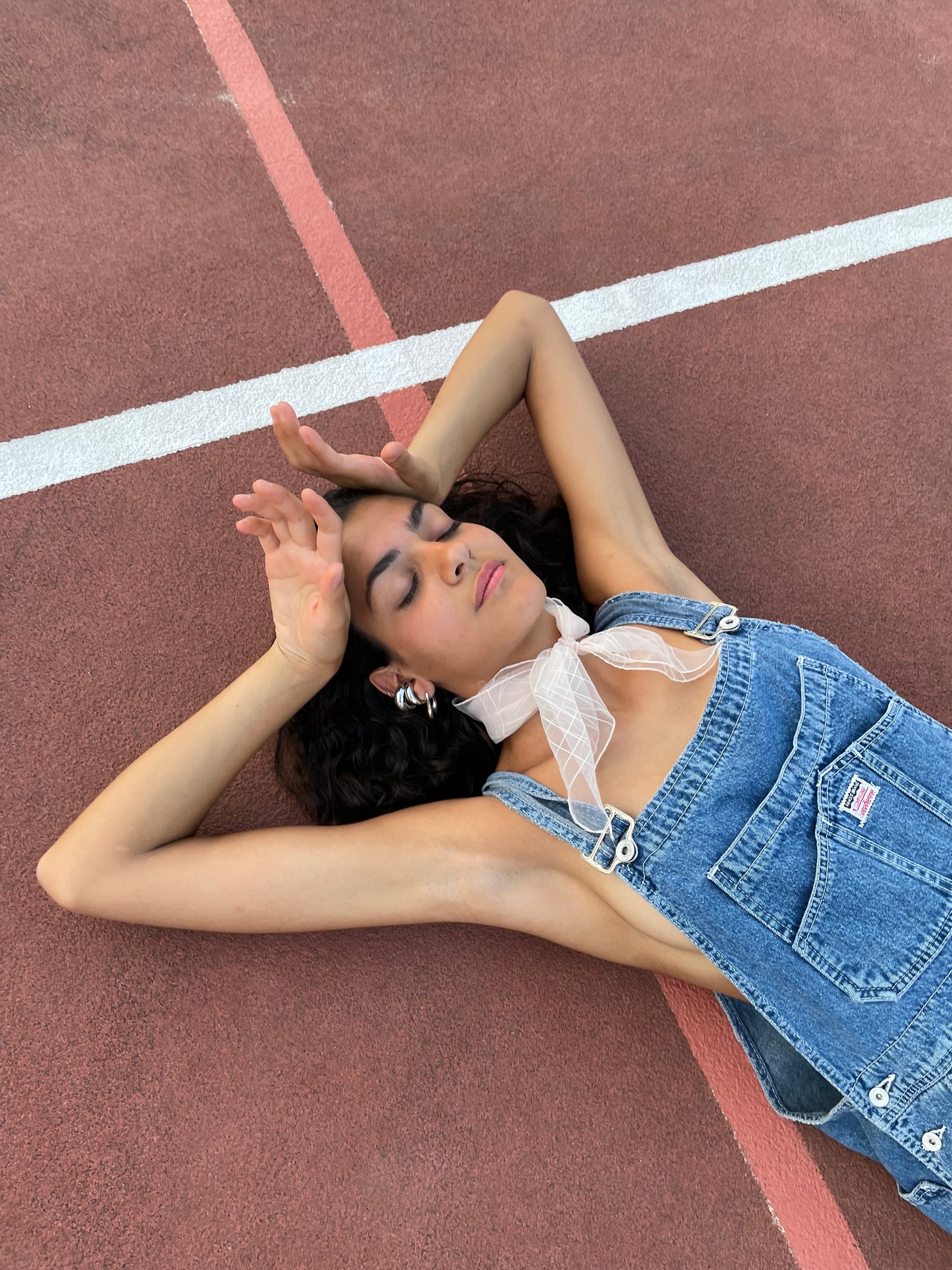 Salopette vintage denim lavaggio medio - taglia M