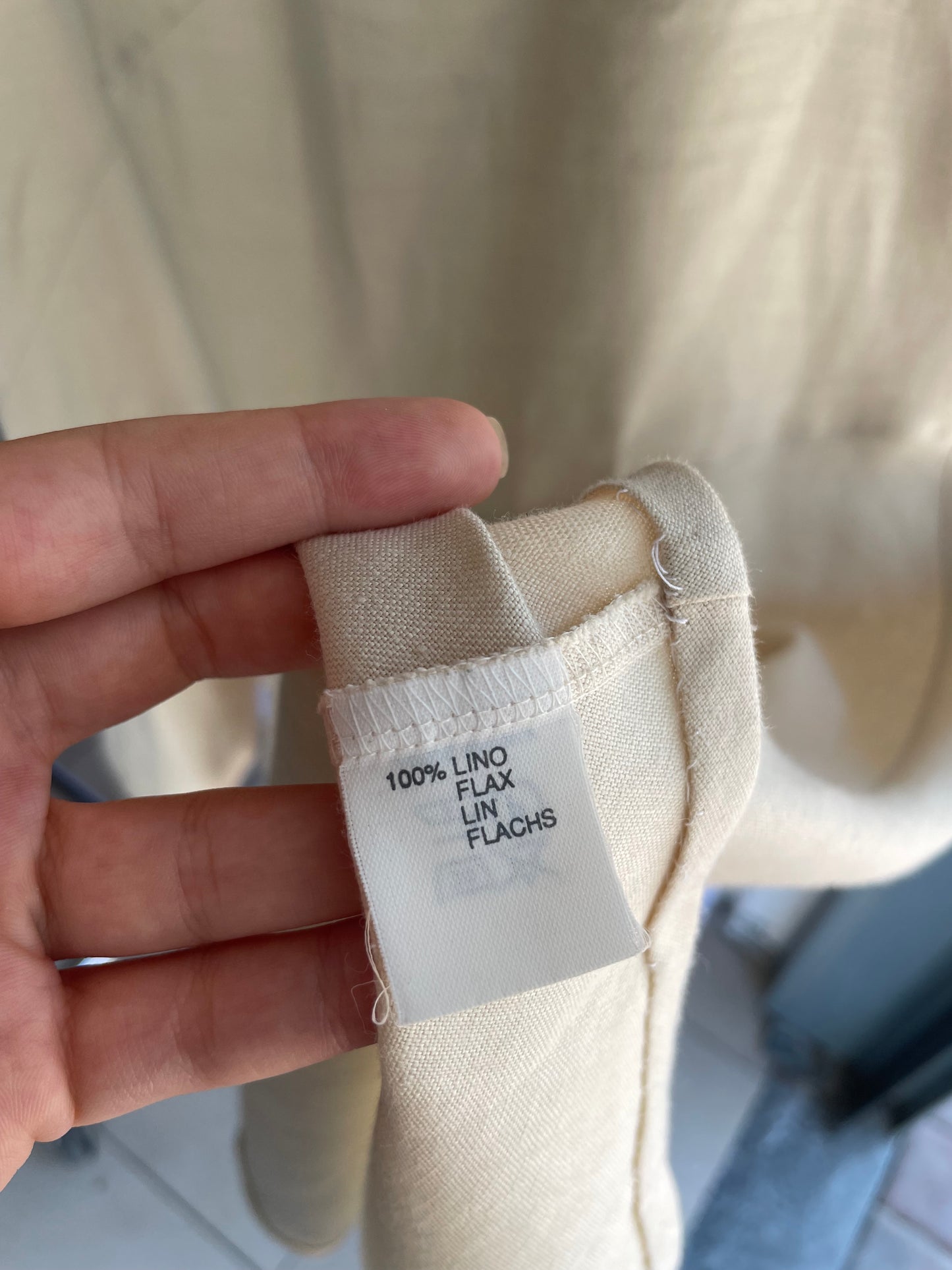 Gonna Y2K midi burro 100% lino, sartoriale Made in Italy, taglia 40it