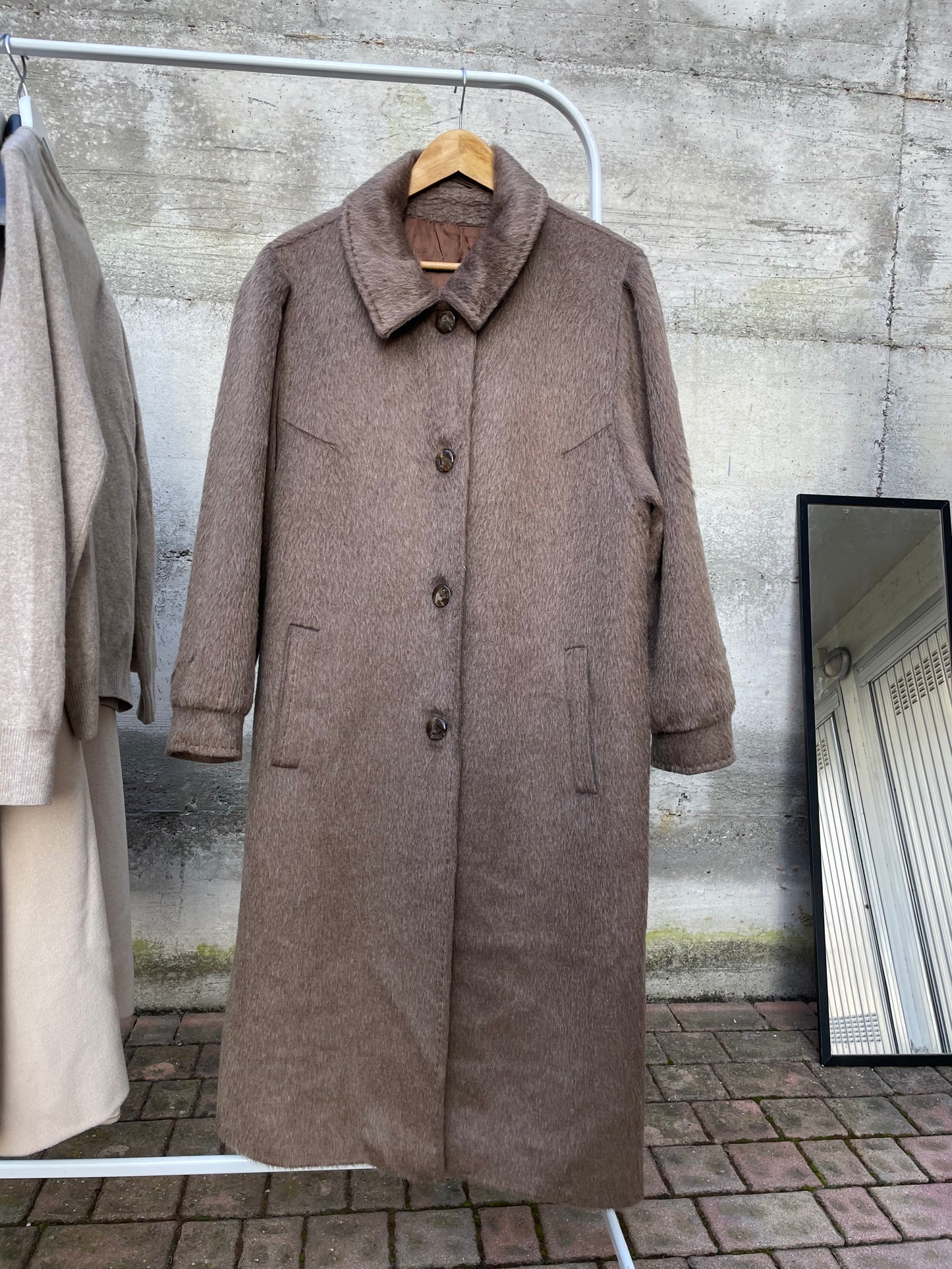 Cappotto lungo sartoriale 100% lana di lama