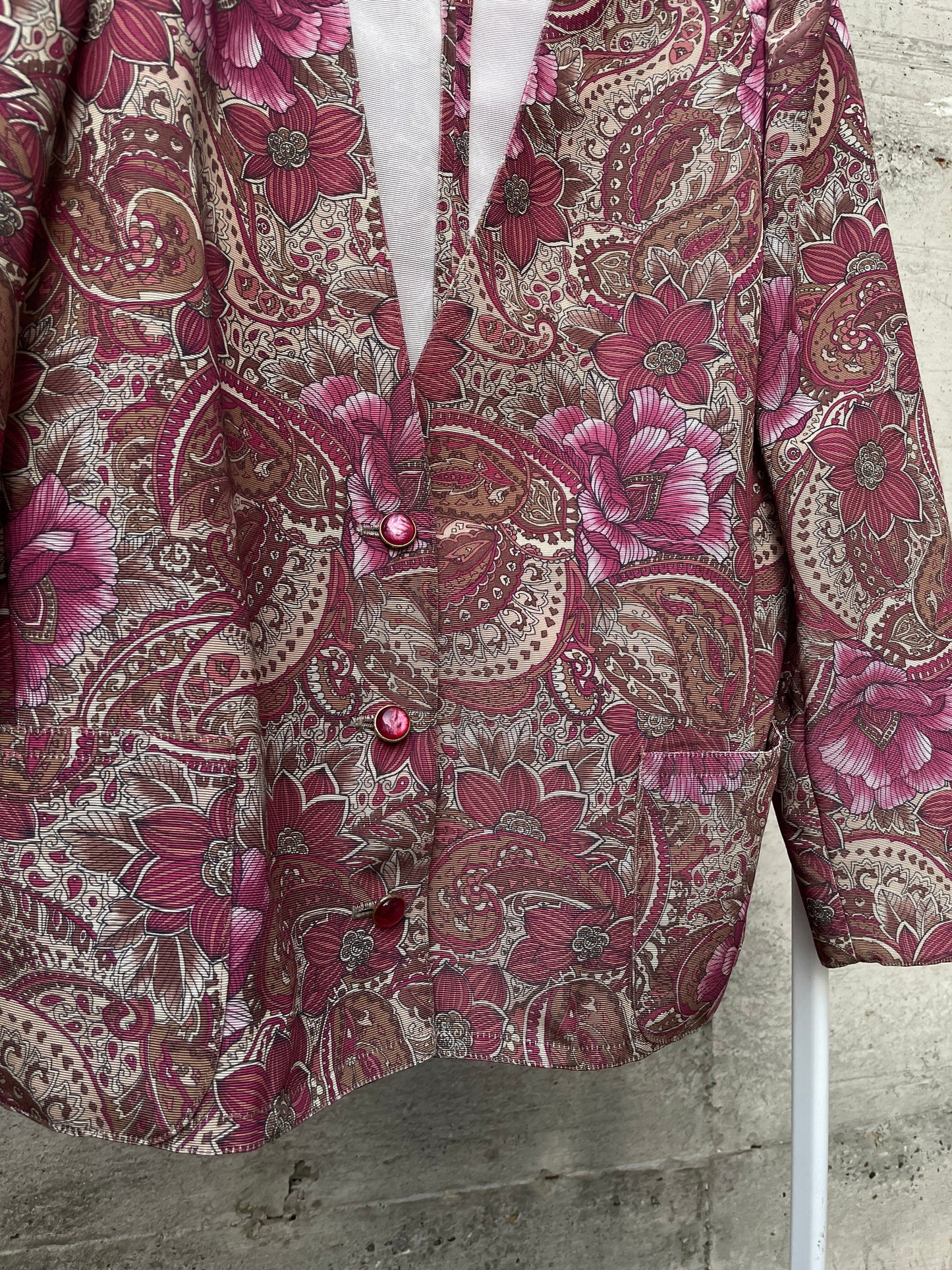 Blazer sartoriale in misto cotone fantasia - taglia M