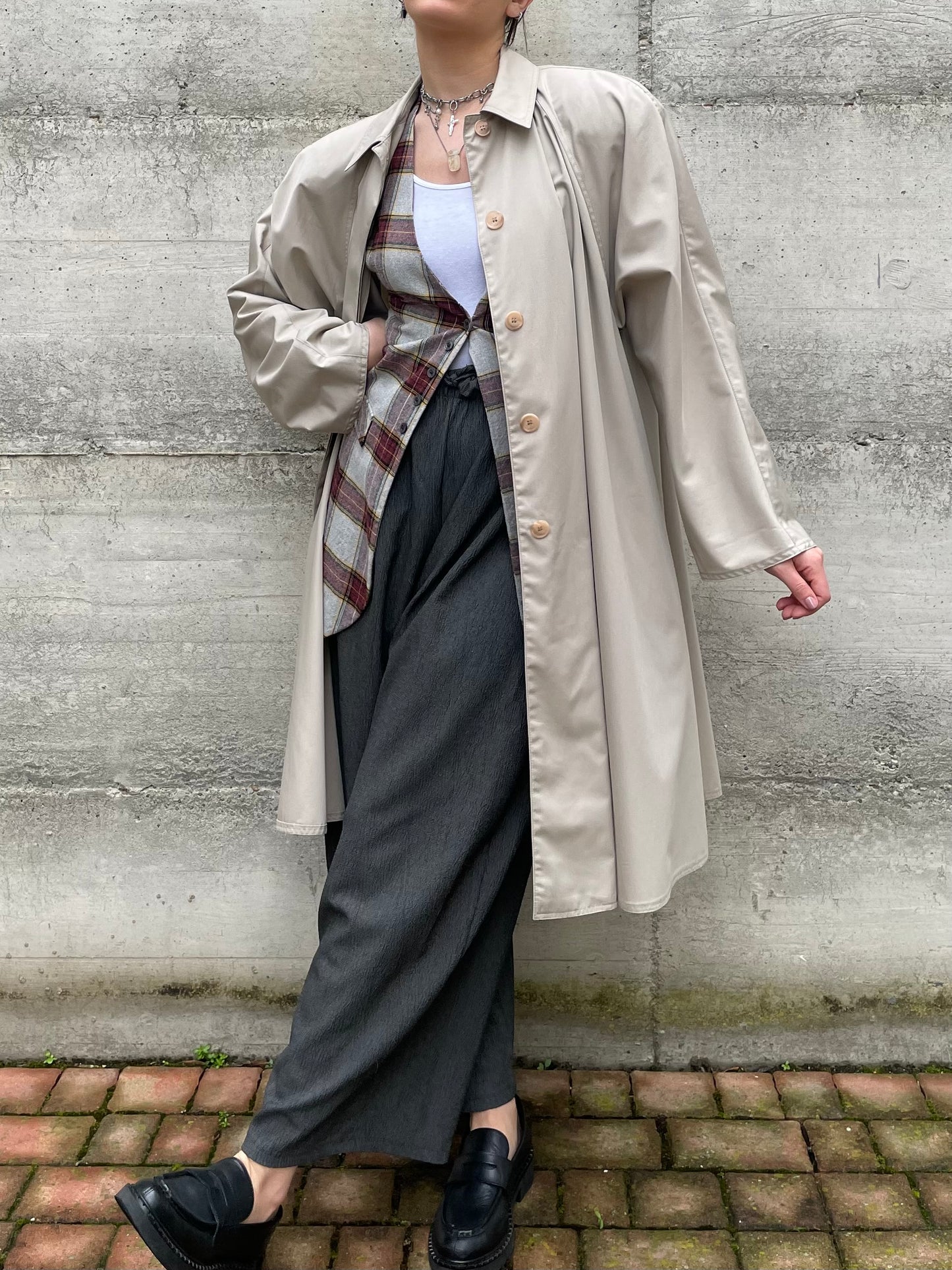 Trenchcoat cotone sabbia Preca - L