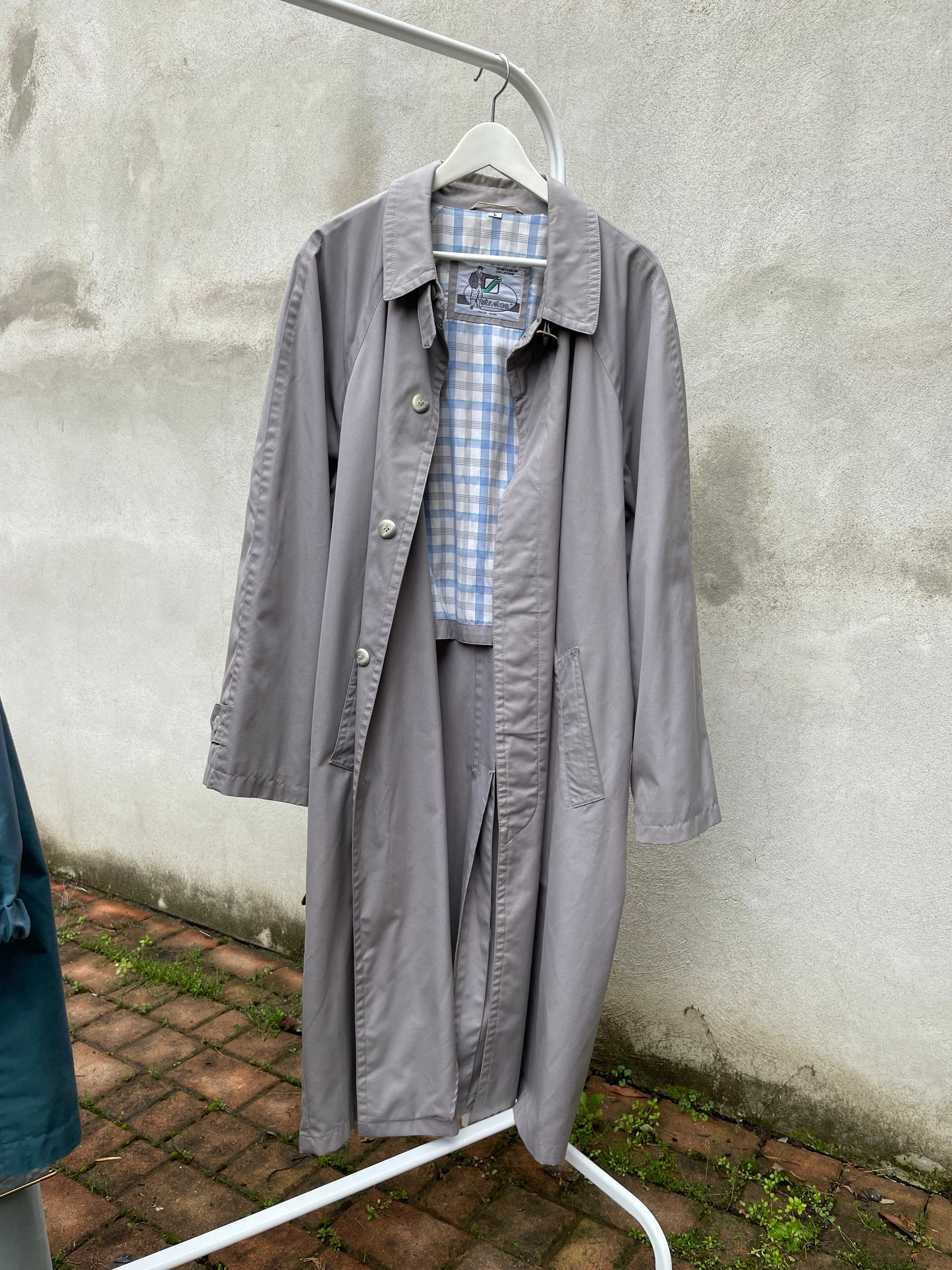 Trenchcoat lungo monopetto glicine
