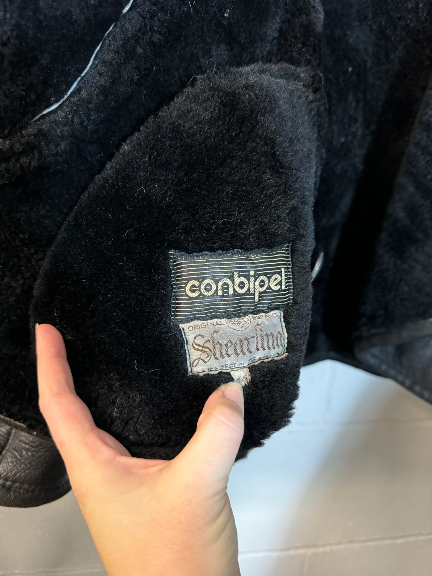 Montone Shearling cropped 80s, rara taglia 44it donna