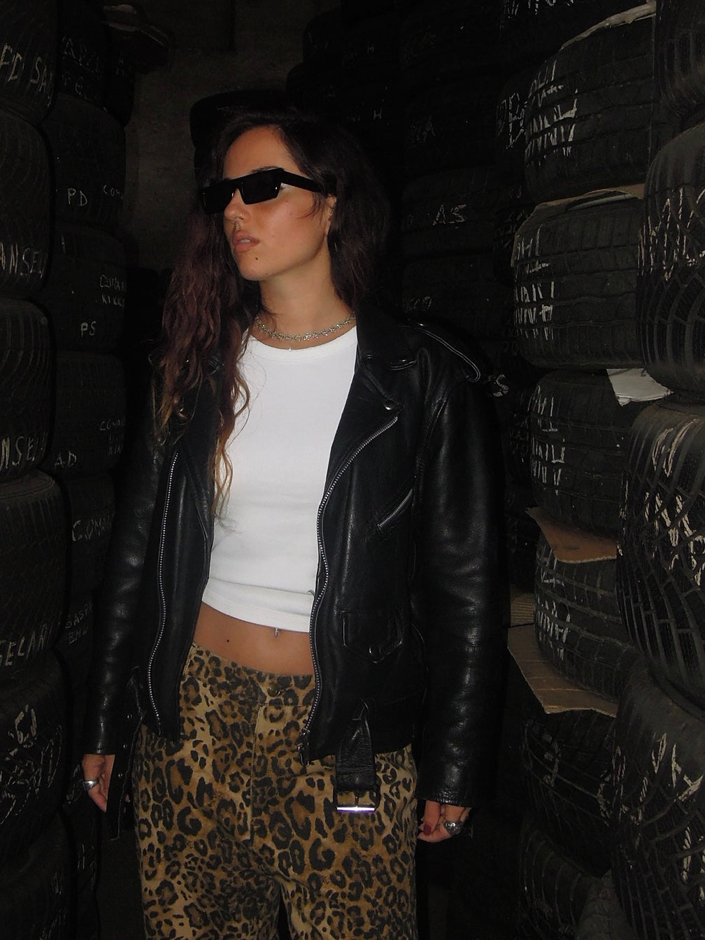 RARO chiodo vintage nero vera pelle in taglia piccola - XS uomo