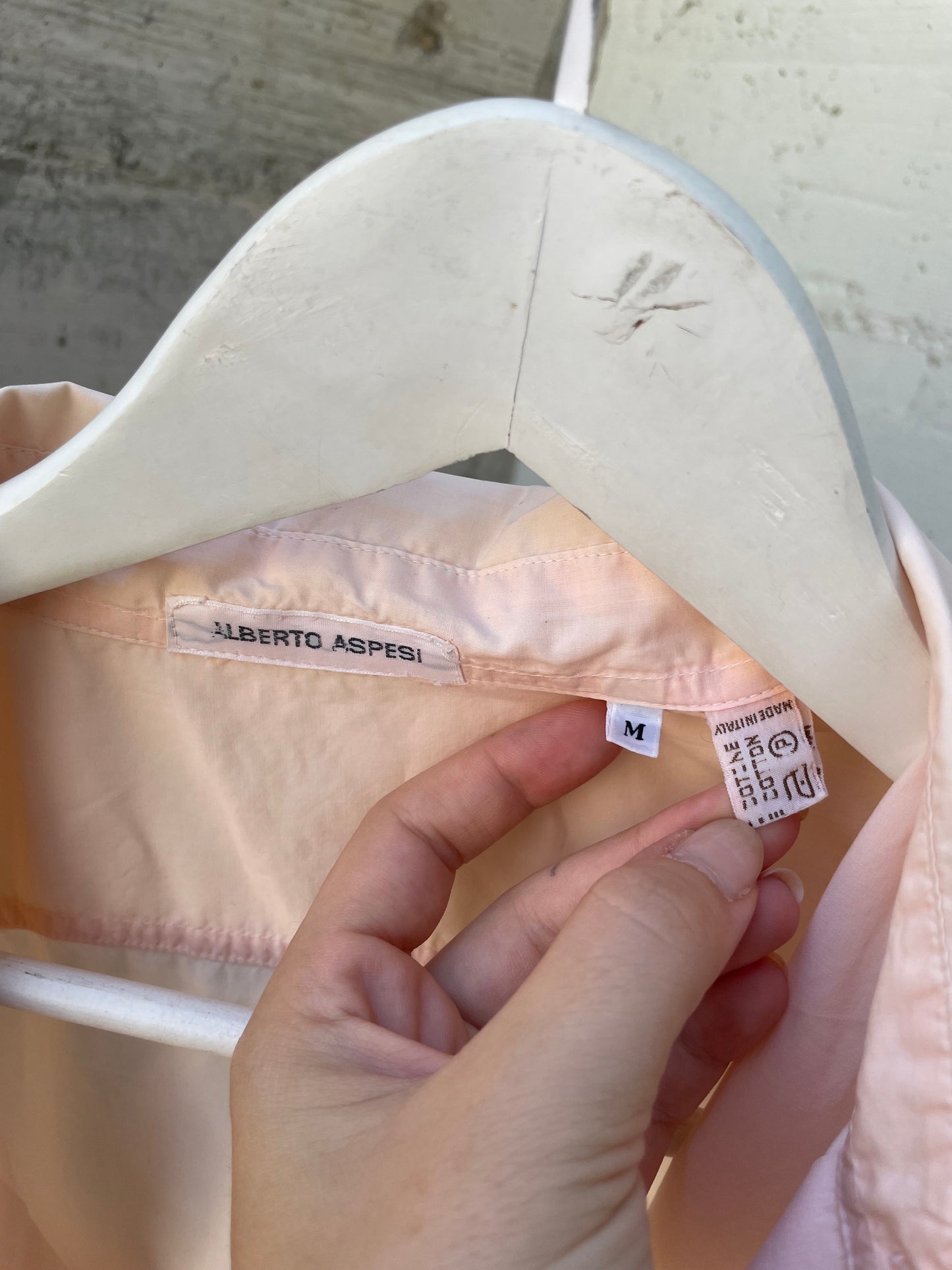 Camicia safari Aspesi in cotone rosa cipria - taglia M