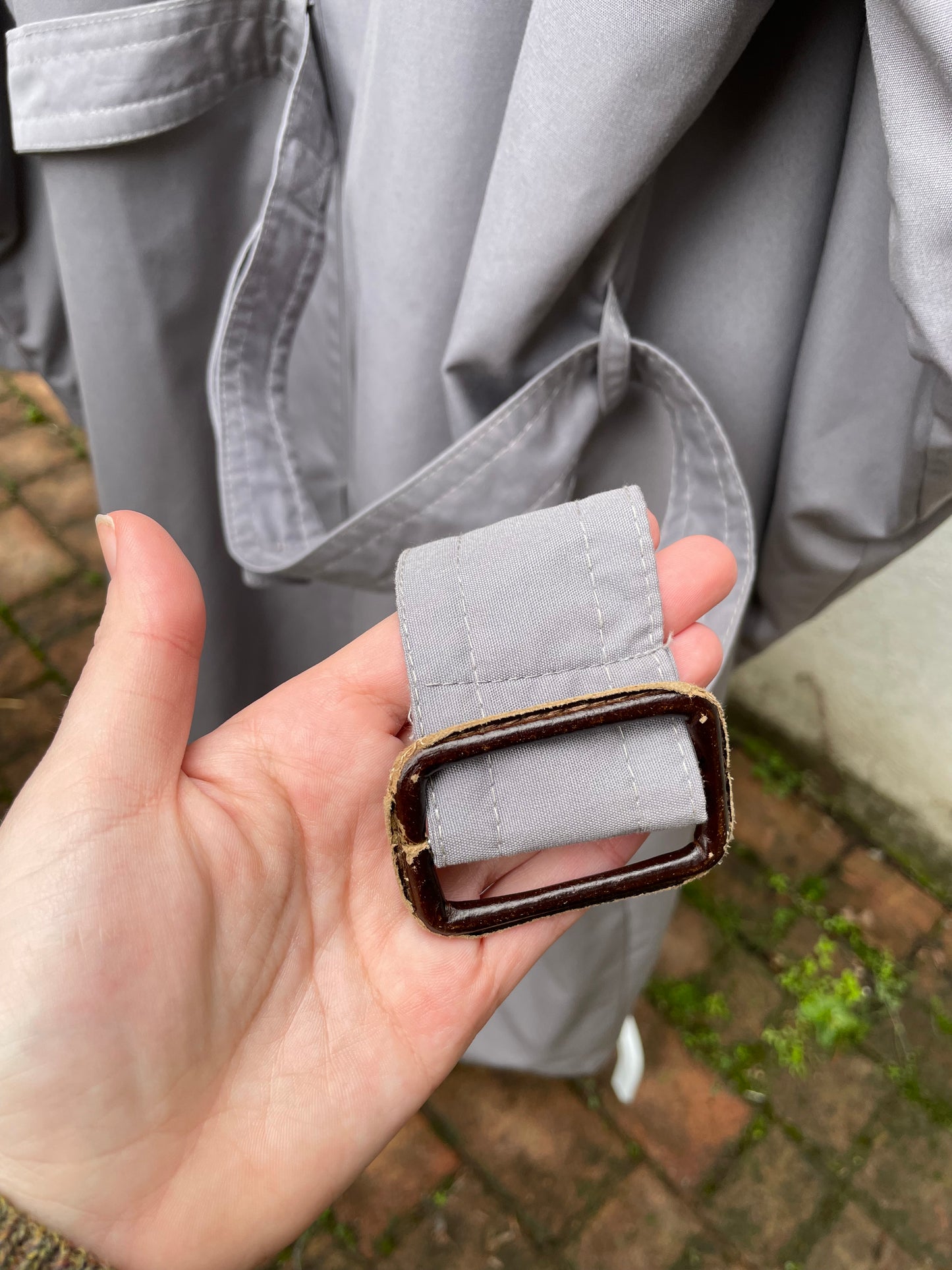 Trenchcoat lungo monopetto glicine