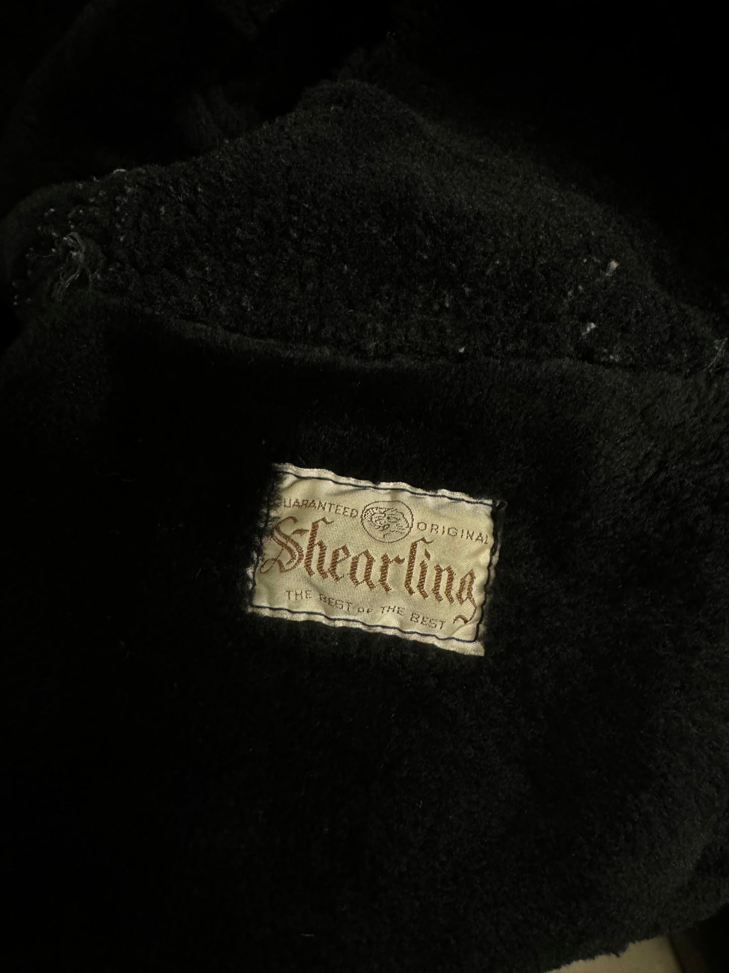 Bomber in montone Shearling nero, taglia 48it uomo