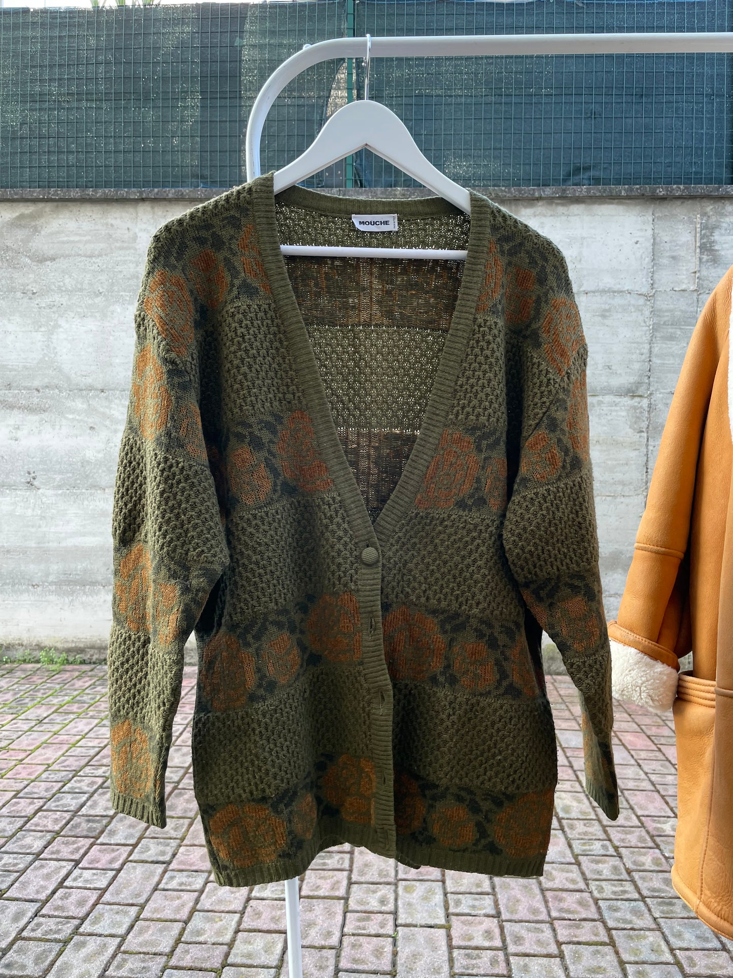 Cardigan fantasia oversize in misto lana