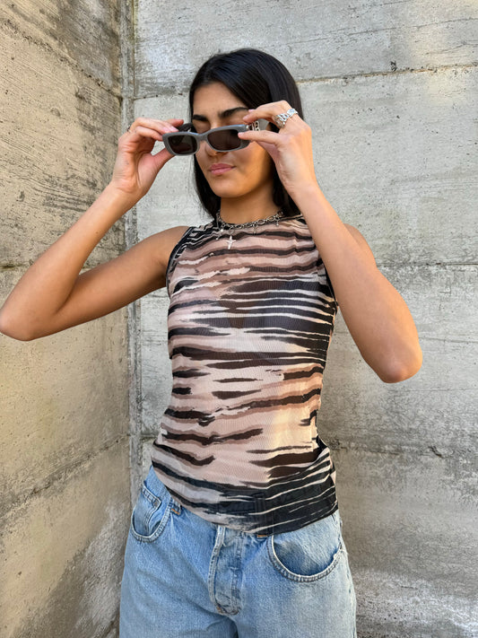 Top sheer zebrato Les Copains