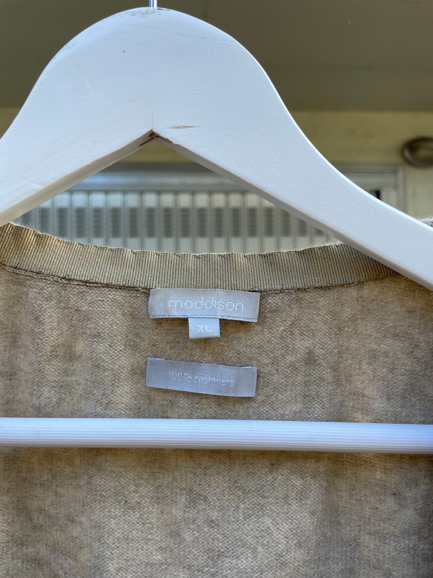 Cardigan sabbia 100% cashmere - taglia M