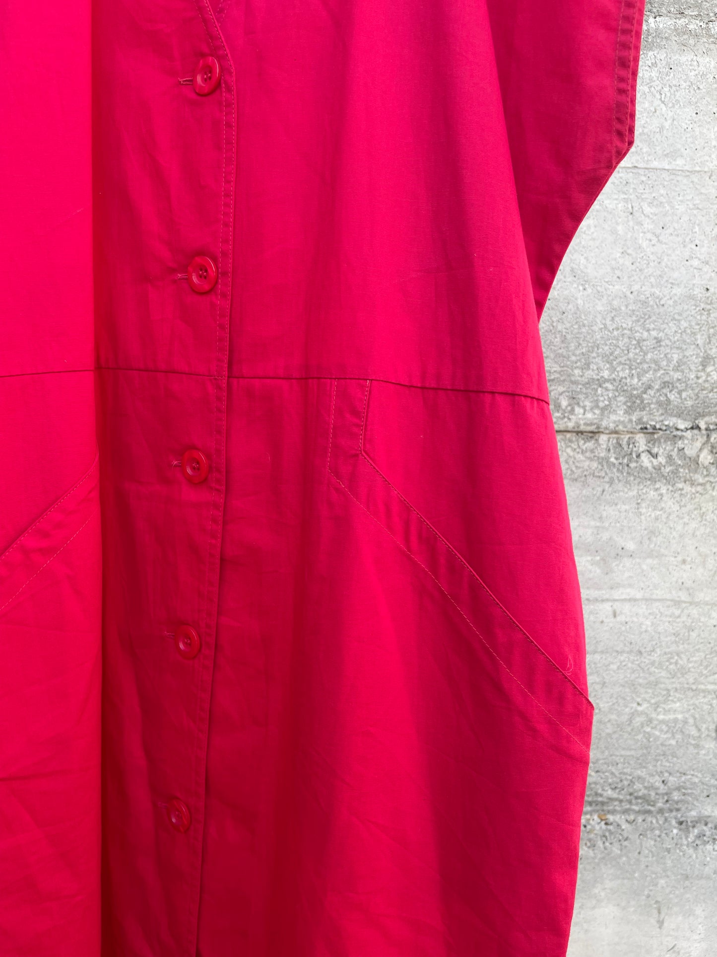 Chemisier midi 100% cotone fucsia - taglia M/L