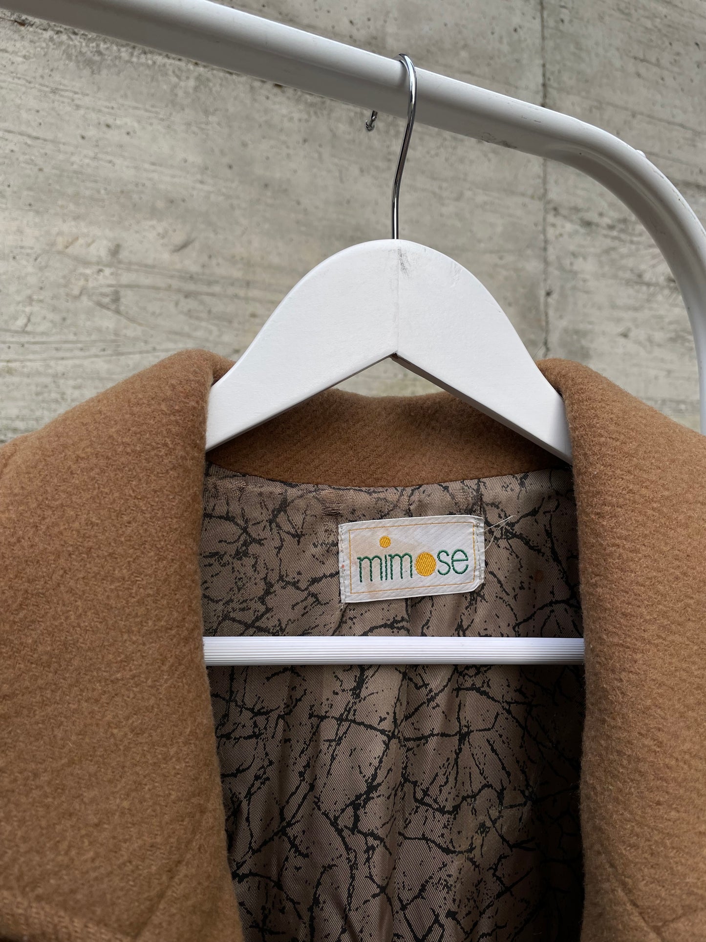 Caban sartoriale biscotto in pura lana