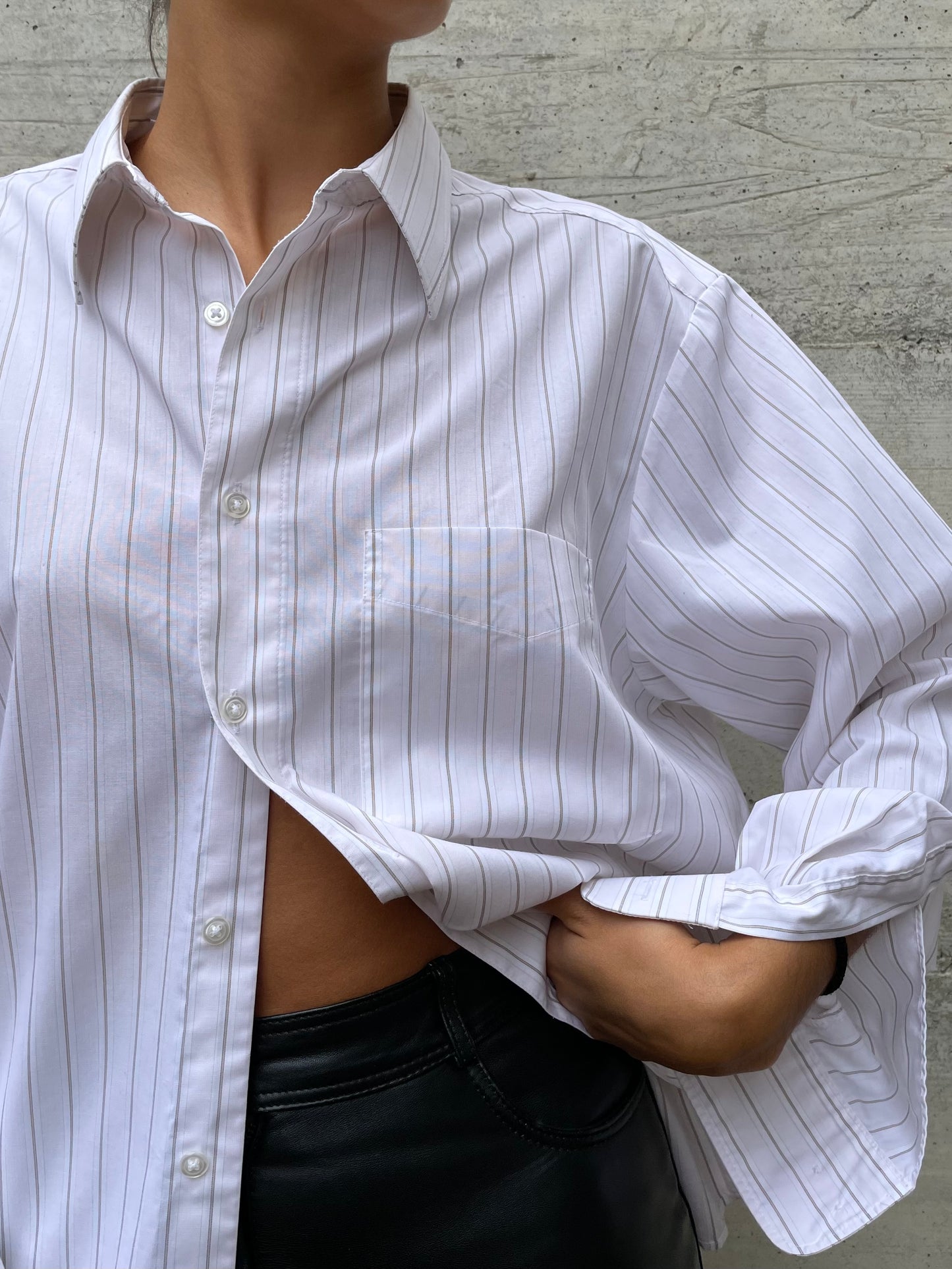 Camicia oversize striped 100% cotone