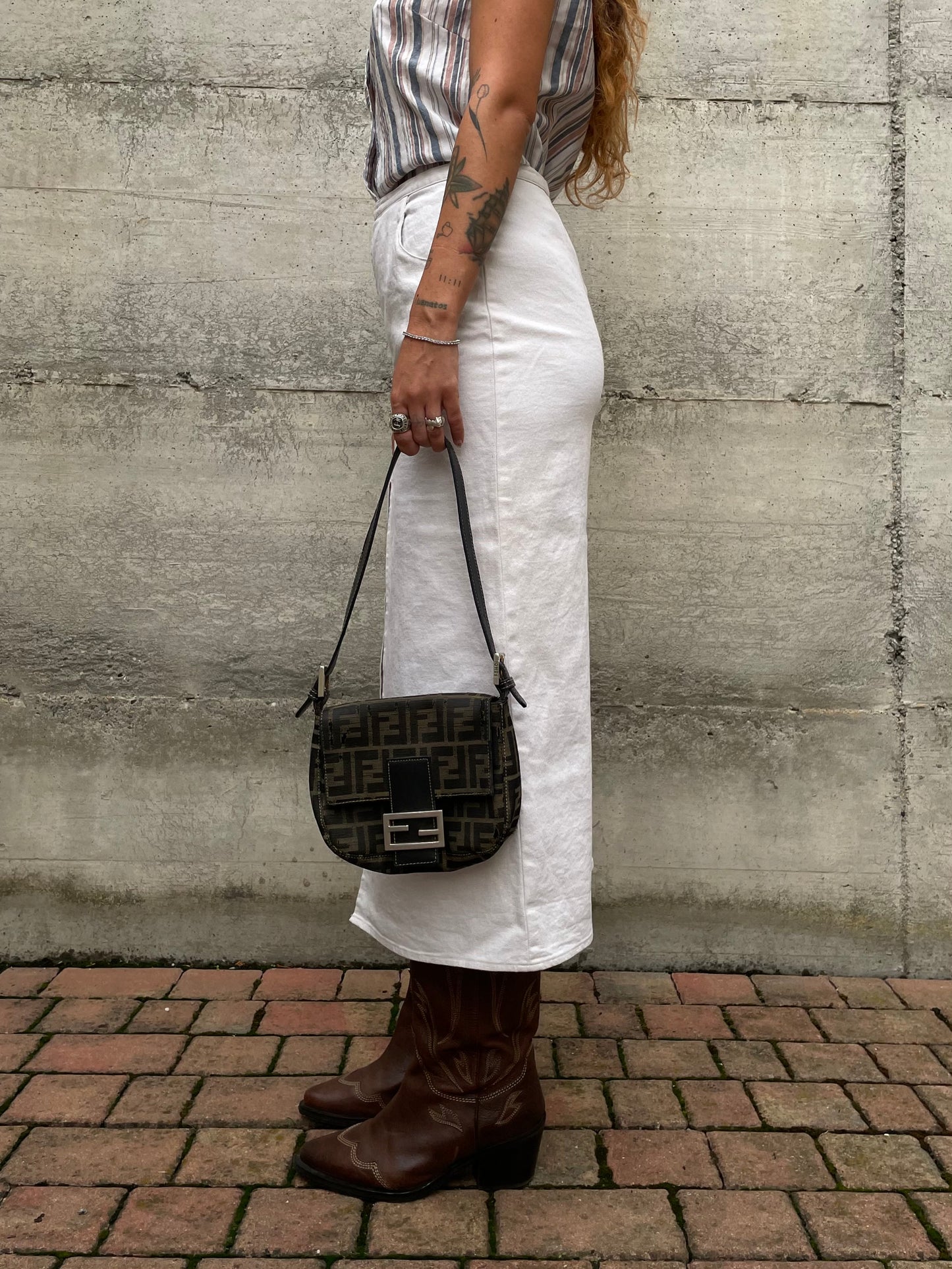 Longuette midi a matita con spacco frontale - taglia S