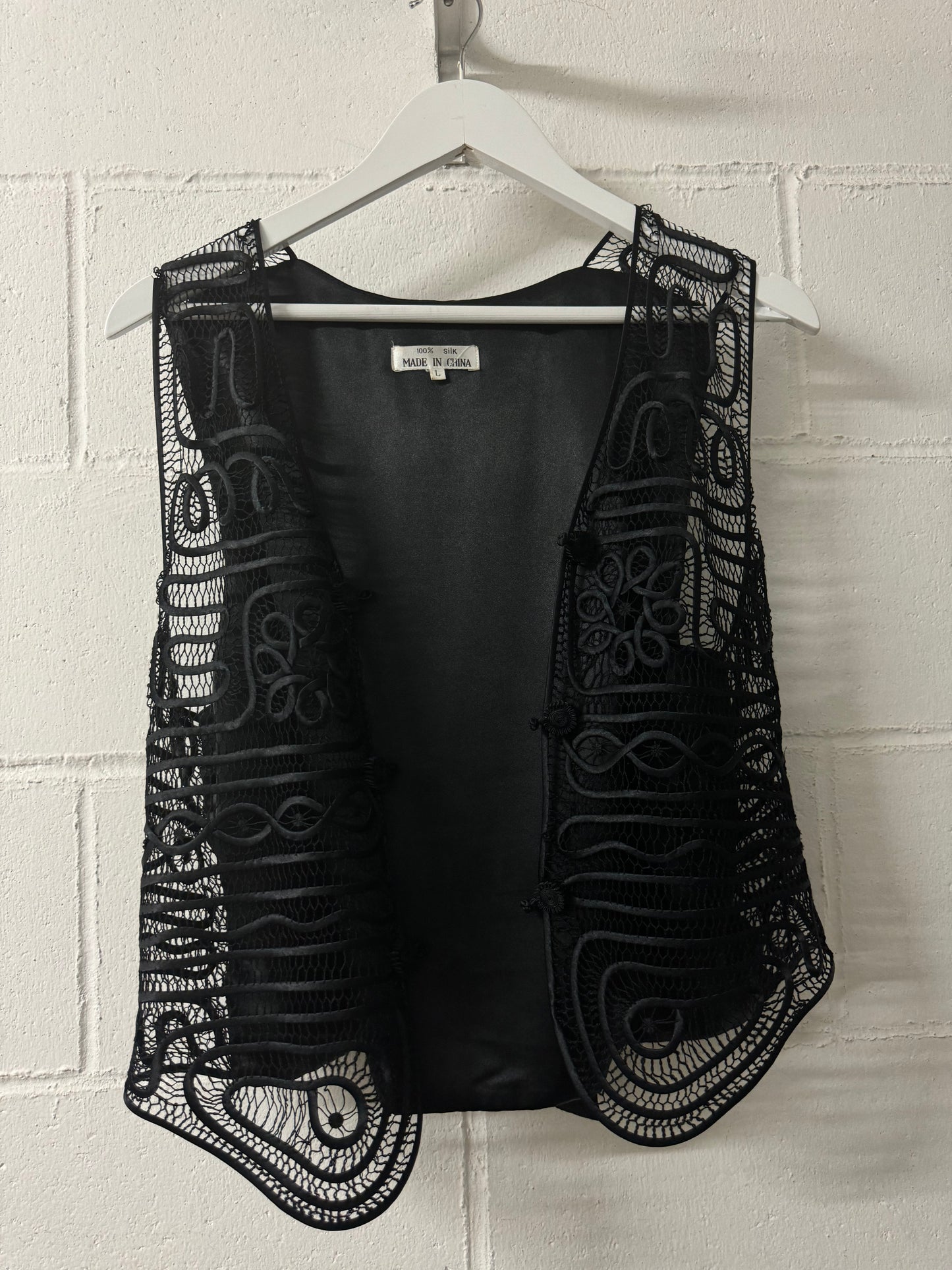 Gilet lavorato in autentica seta cinese