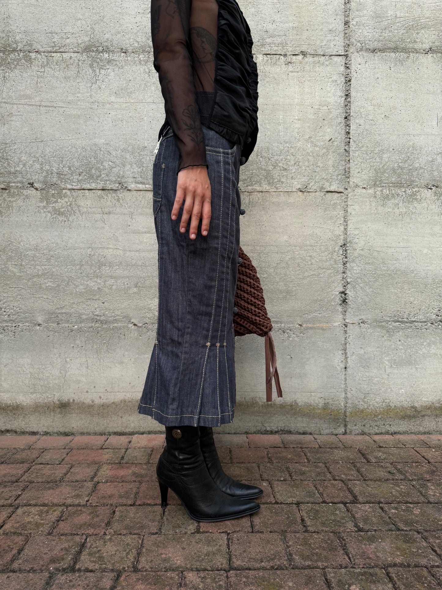 Gonna midi a sirena Stefanel Y2K