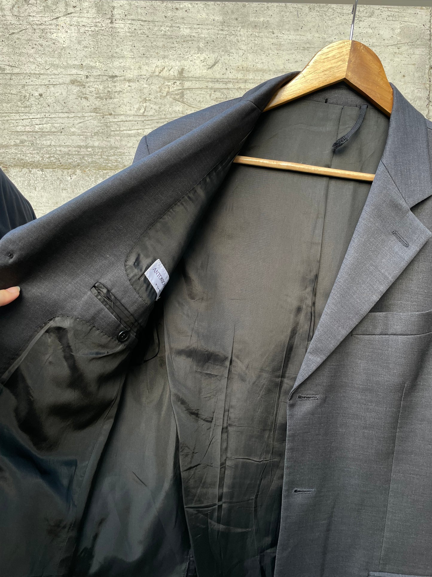 Blazer oversize in fresco lana grigio scuro - taglia M uomo