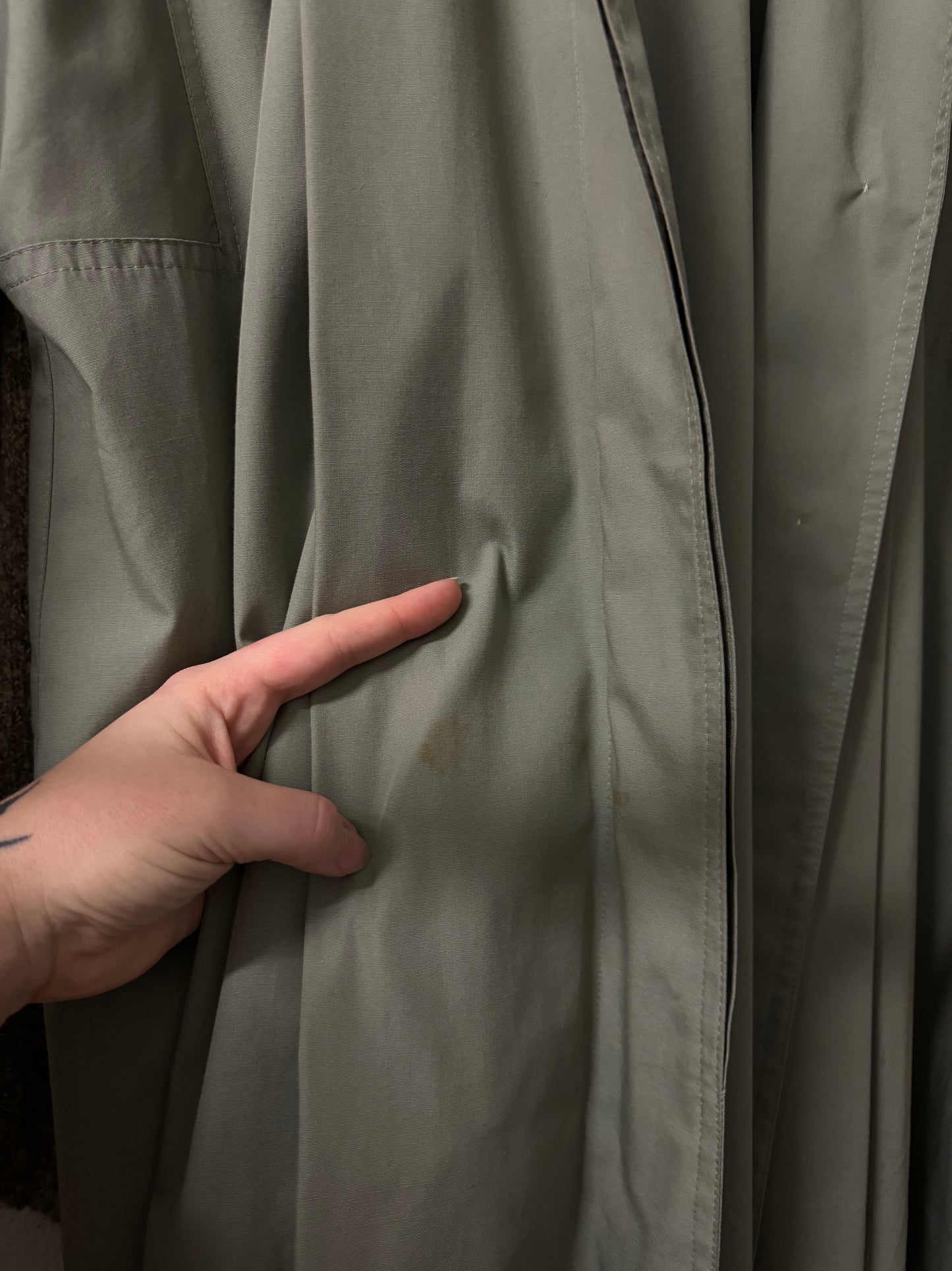 Spolverino sartoriale Mascoff in cotone verde salvia