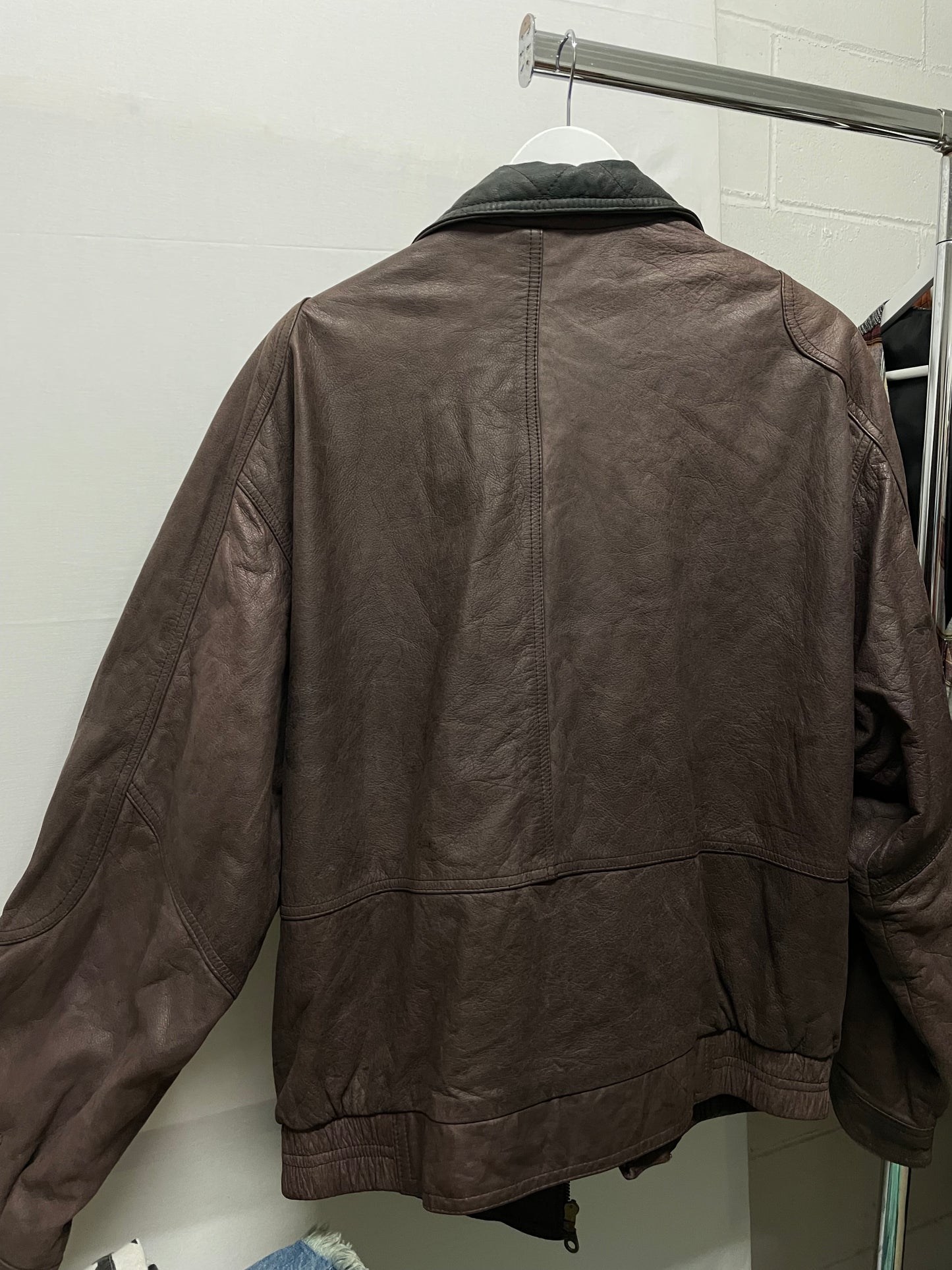 Bomber vinaccia vera pelle - L uomo