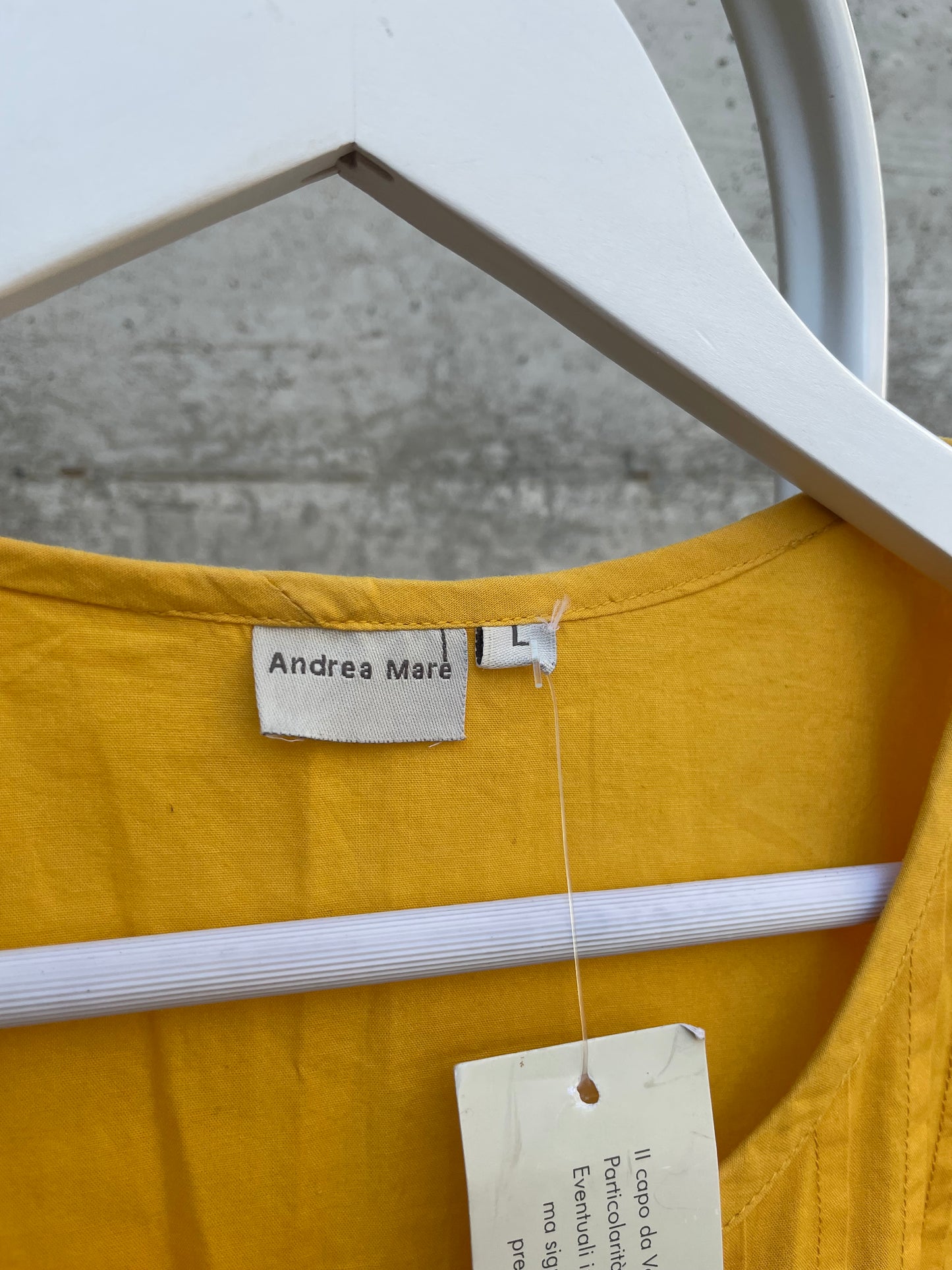 Abito midi Andrea Marè NUOVO deadstock, 100% cotone - taglia L