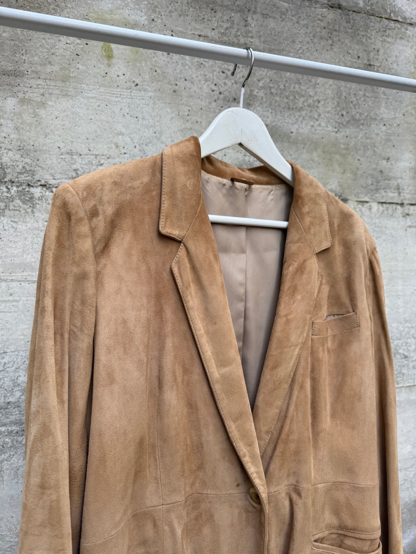 Blazer donna monopetto in renna color biscotto