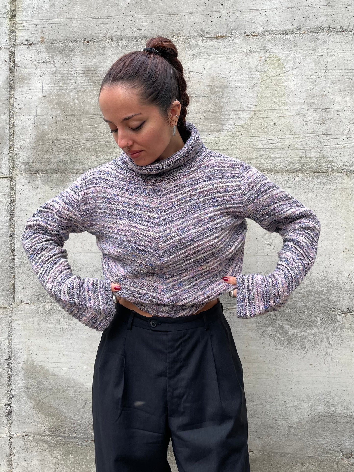 Maglione a collo alto in misto lana Missoni vibes