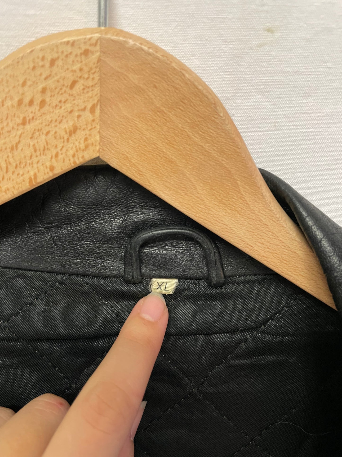 Chiodo vintage vera pelle nero, in nappa leggera, taglia XL