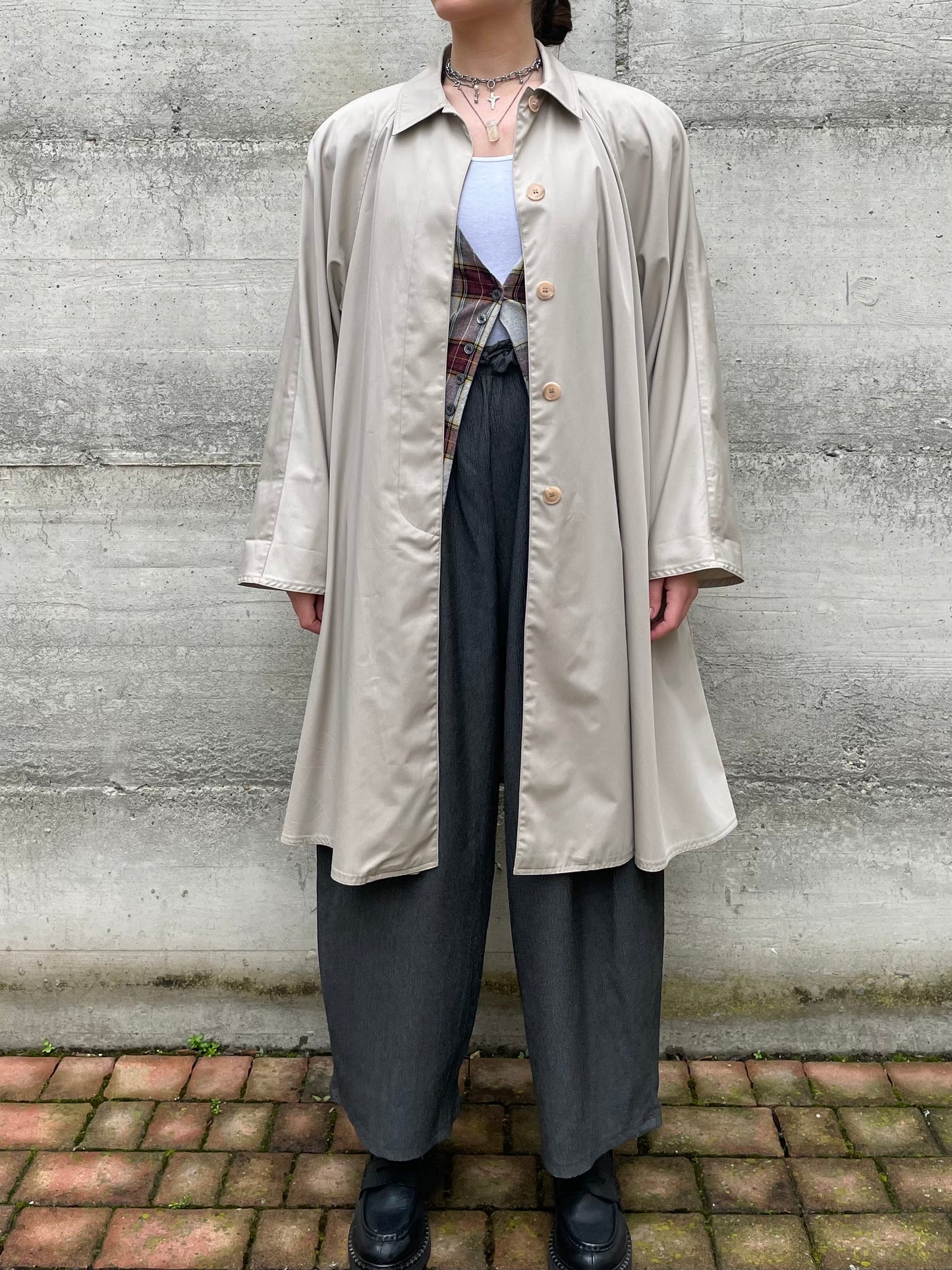 Trenchcoat cotone sabbia Preca - L