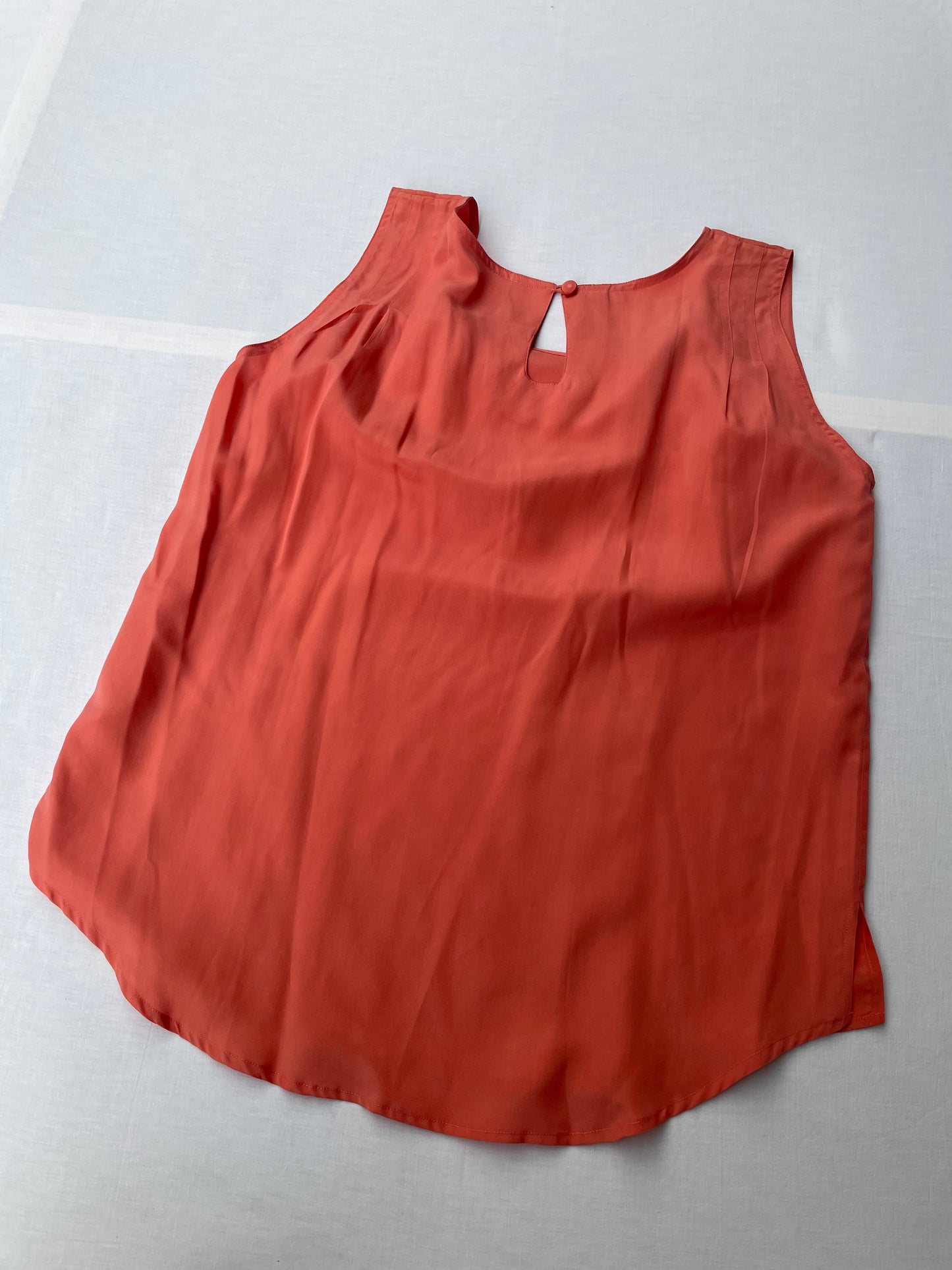 Top scivolato in pura seta salmone - taglia M
